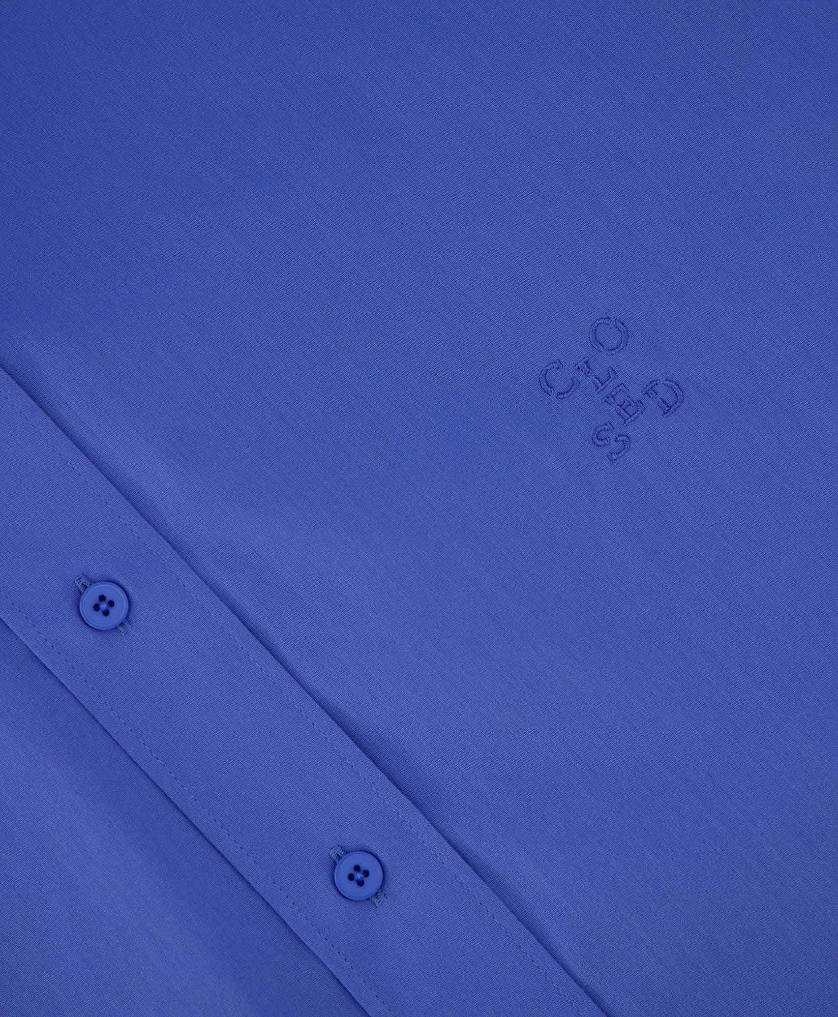 Closed Blouse Fitted Blouse Blauw