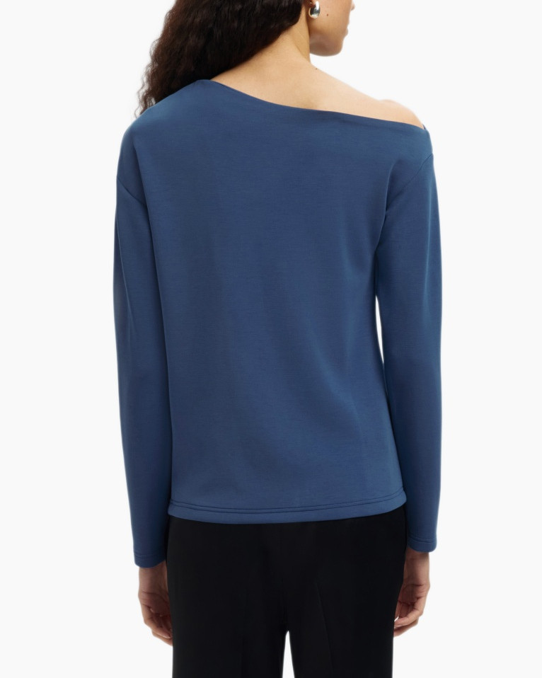 Top Tenny Ls Draped Blauw