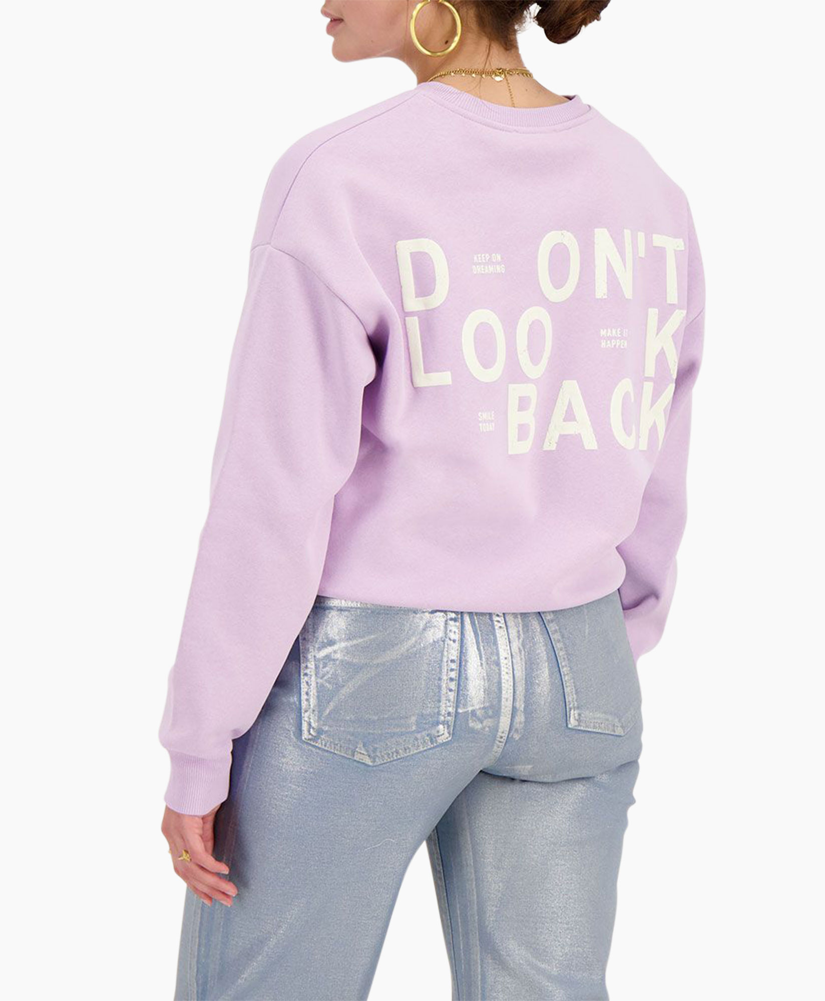 Sweater Don't Look Back Paars