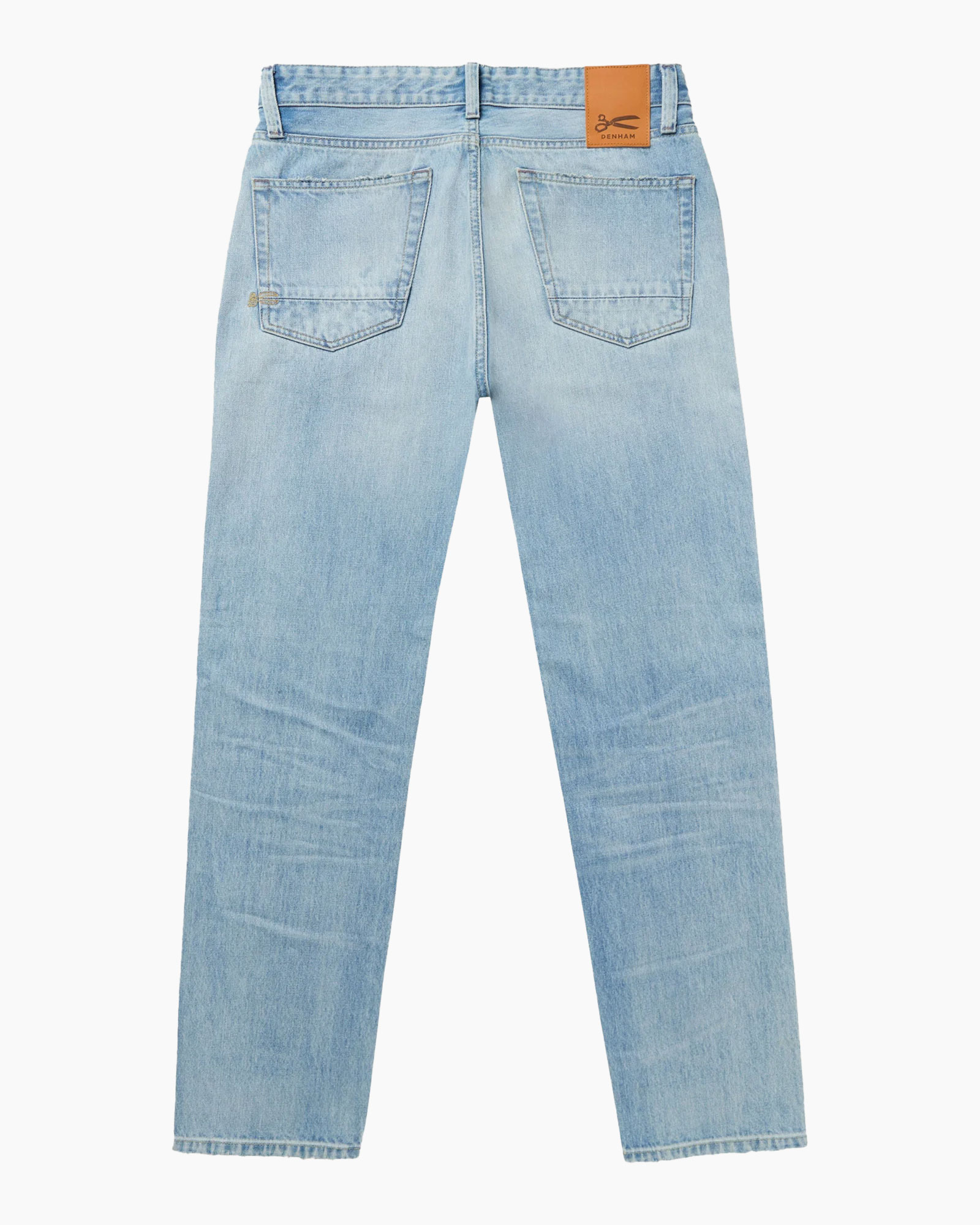 jeans, denim, back view, light wash, pocketed