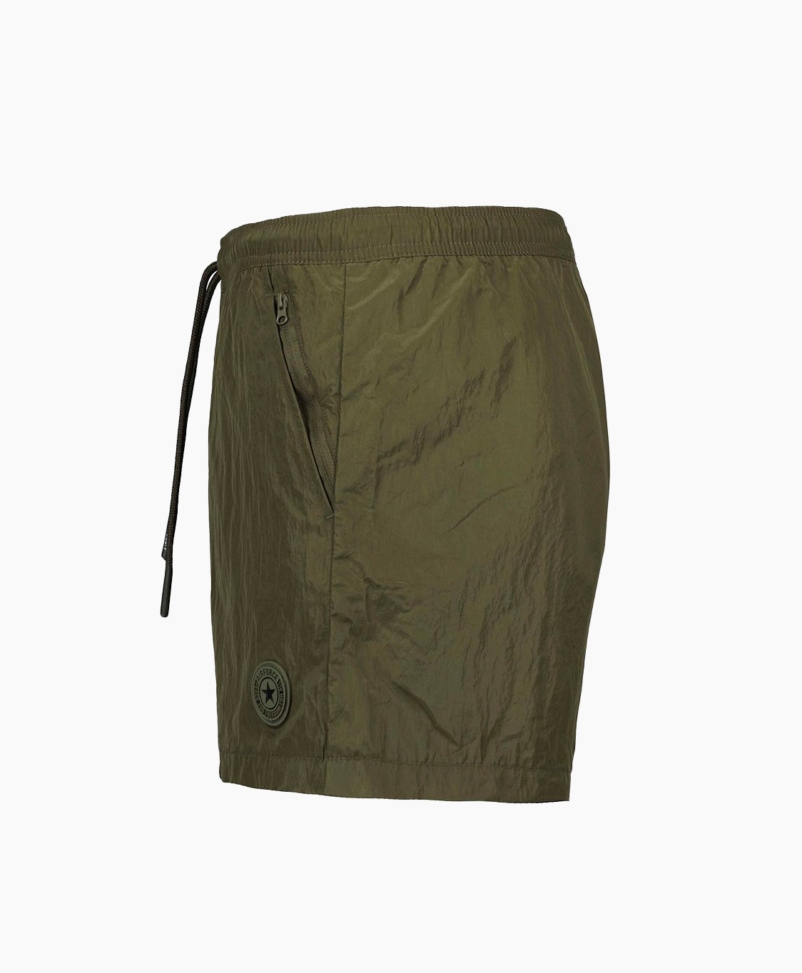 Airforce Zwemkleding Waxed Crincle Swimshort Groen