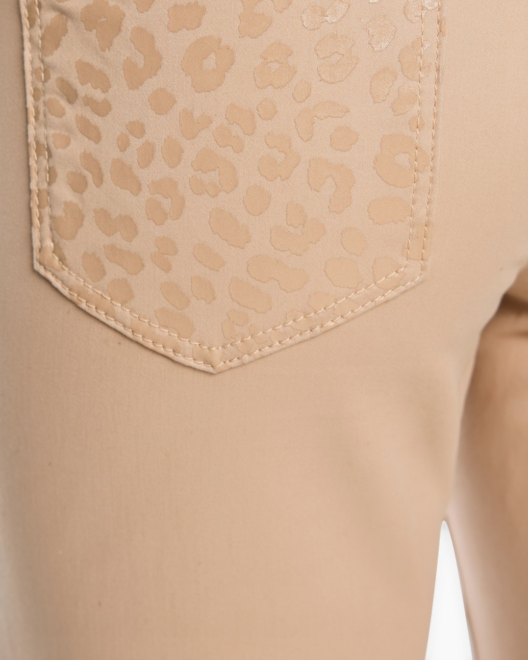 zakje, luipaardprint, beige, stiksels, stof