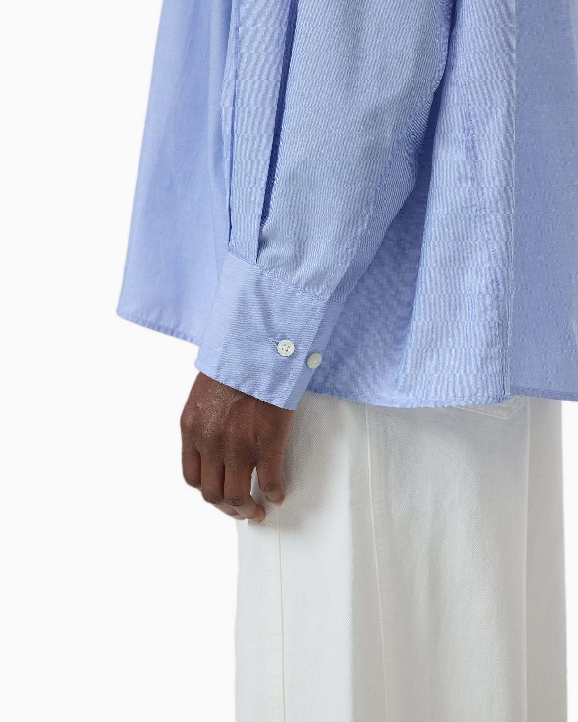 light_blue_shirt, button_c cuff, long_sleeve_shirt, dress_shirt_cuff, cotton_shirt