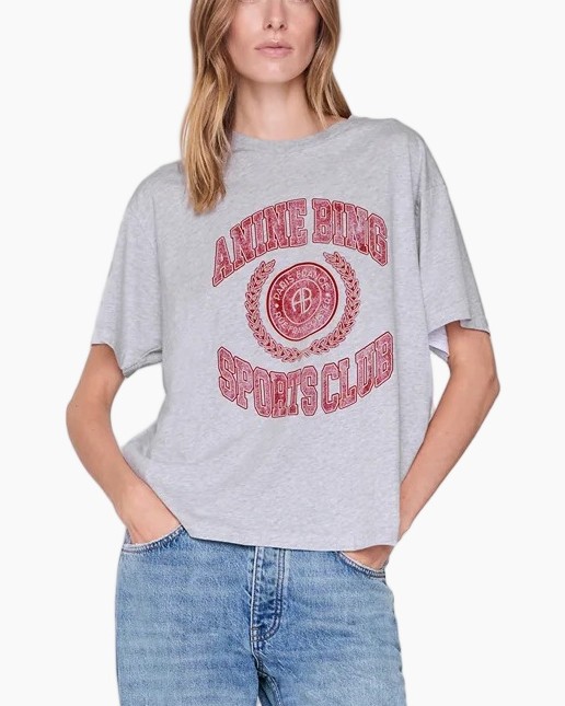 t-shirt met print, grijze T-shirt, korte mouwen, grafisch tshirt, designprint