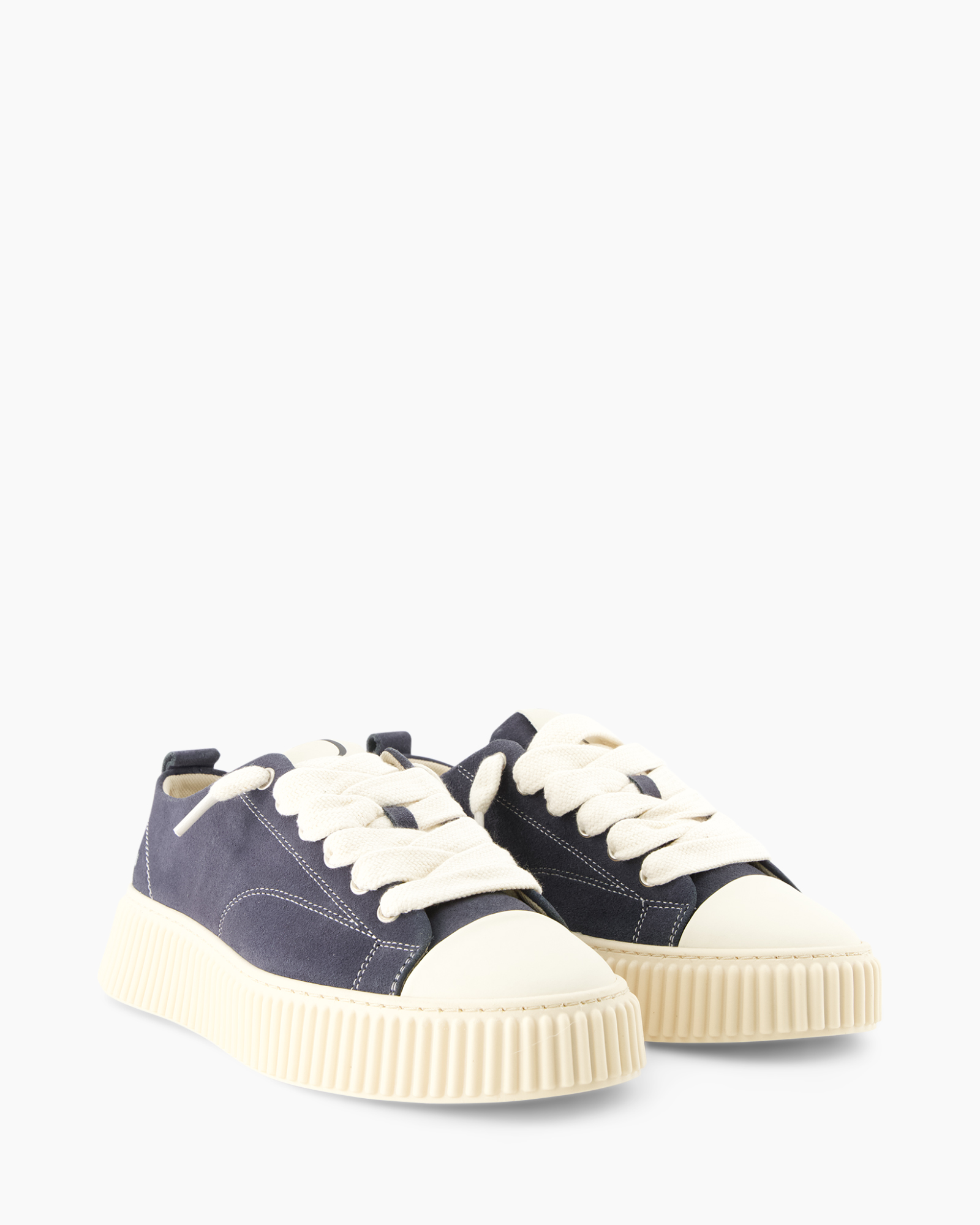 sneaker, canvas, blau, platform, crème zool