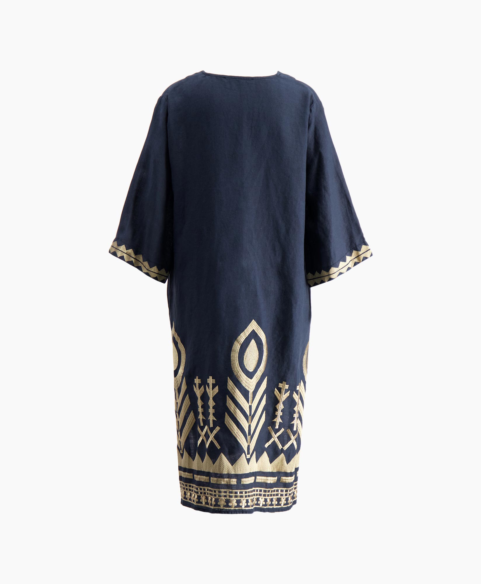 Greek Archaic Kori Midi Jurk 230085 Donker Grijs