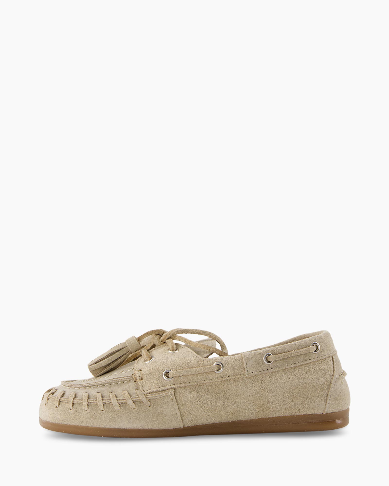 Boat Loafer Fringe Taupe
