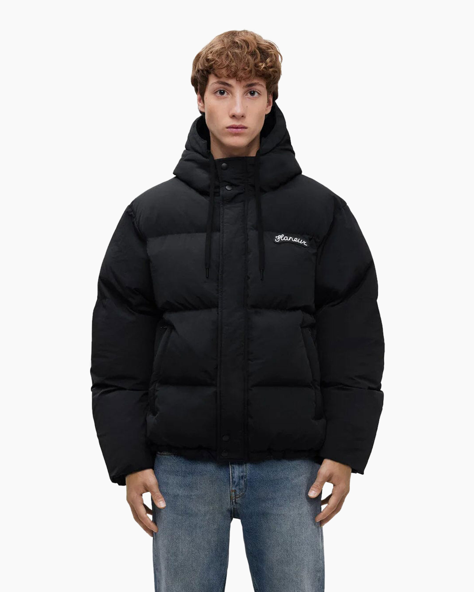 Gewatteerde Jas Signature Puffer Zwart