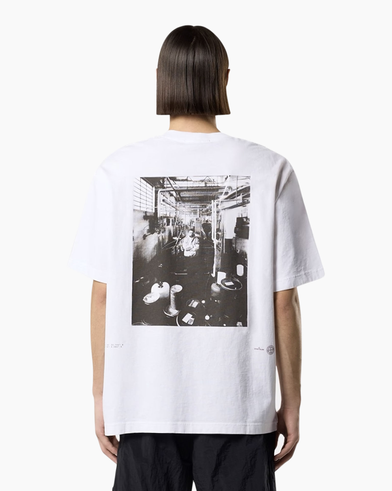 t-shirt, wit, korte mouwen, wijdwenk, logo klein