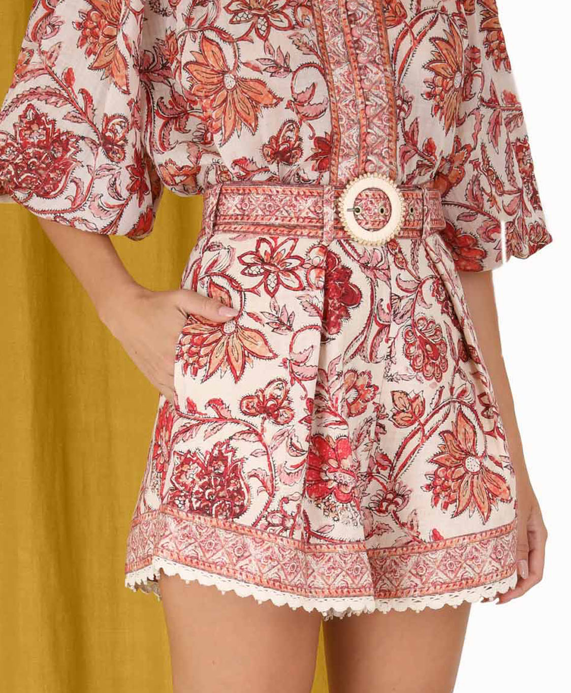 Zimmermann Korte Broek Vitali Trimmed Tuck Rood