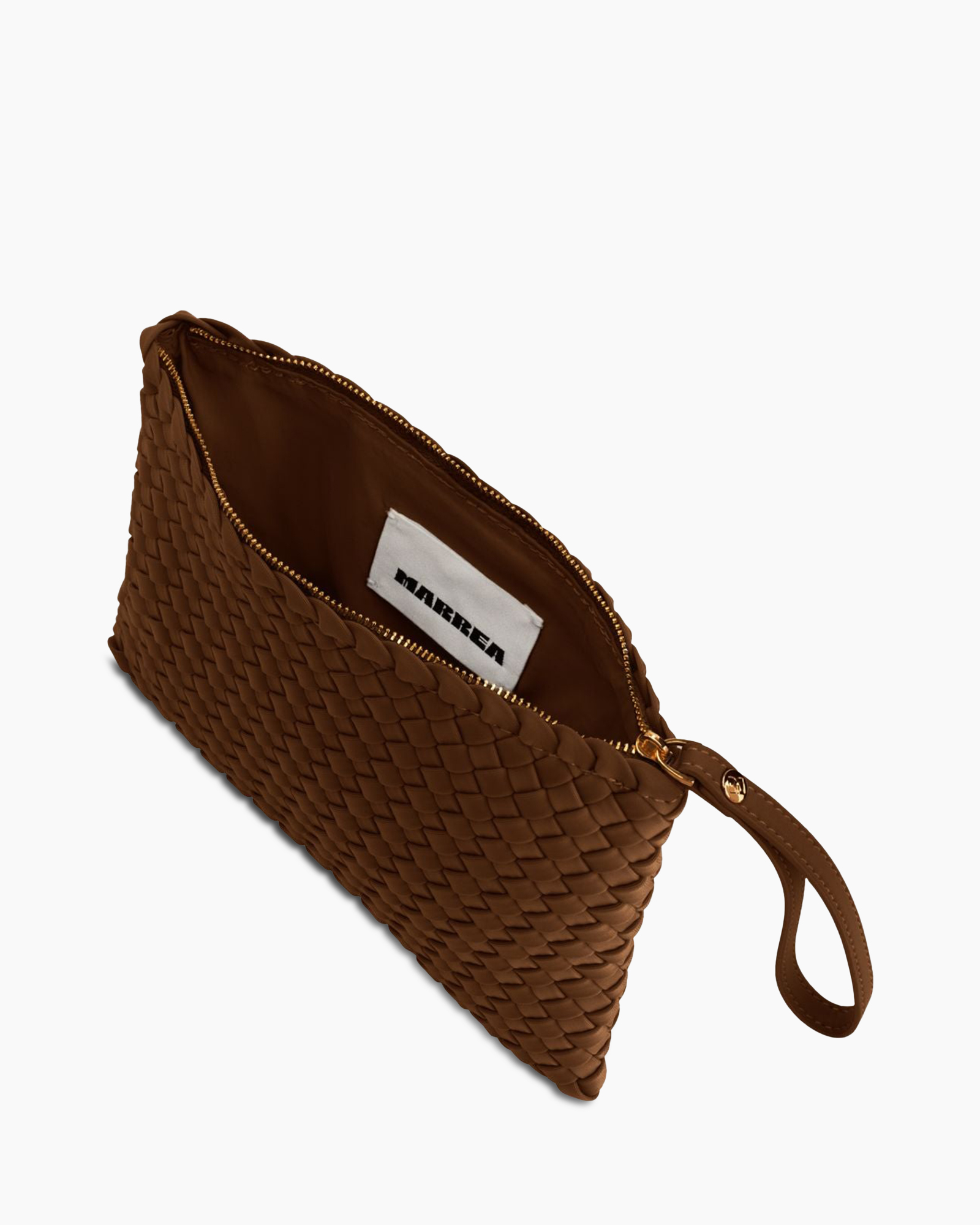 wallet, brown, woven, clutch, zipper