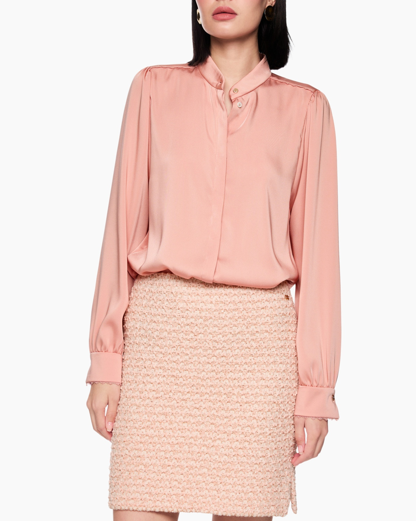 Blouse, Clothing, Long Sleeve, Skirt, Coat