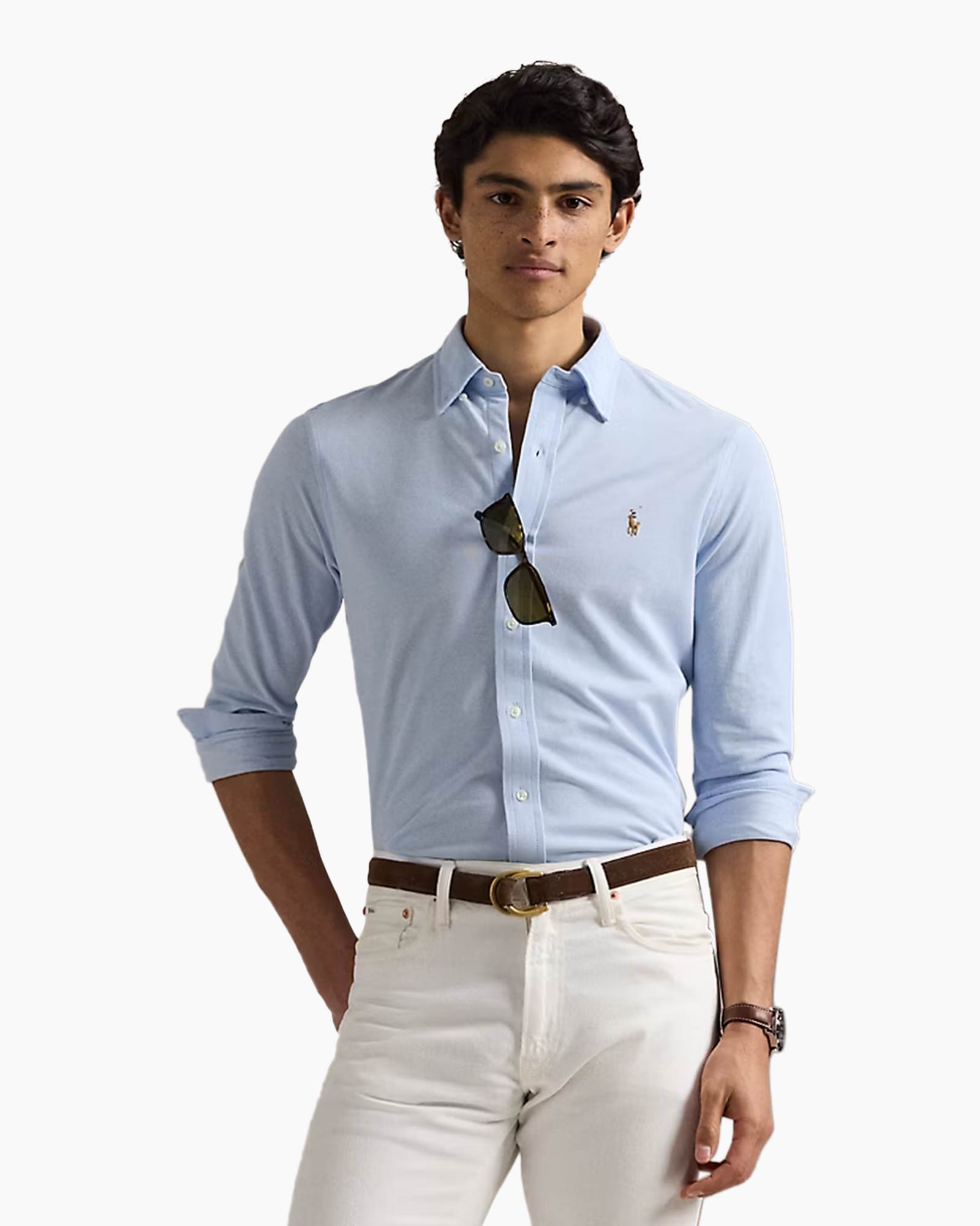 Overhemd Oxford Mesh Blauw