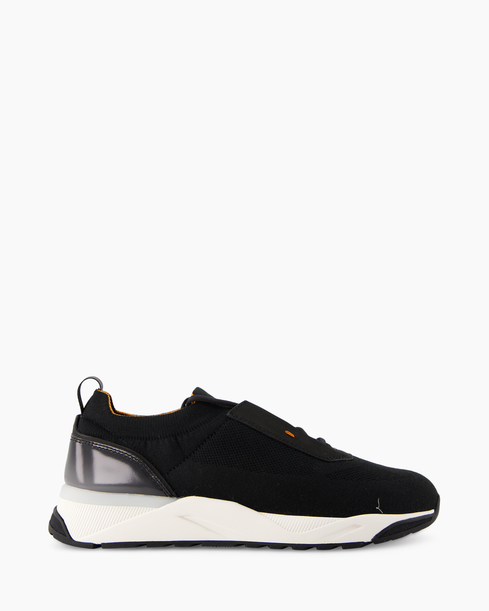 sneaker, zwart, athletisch, mesh, slip-on