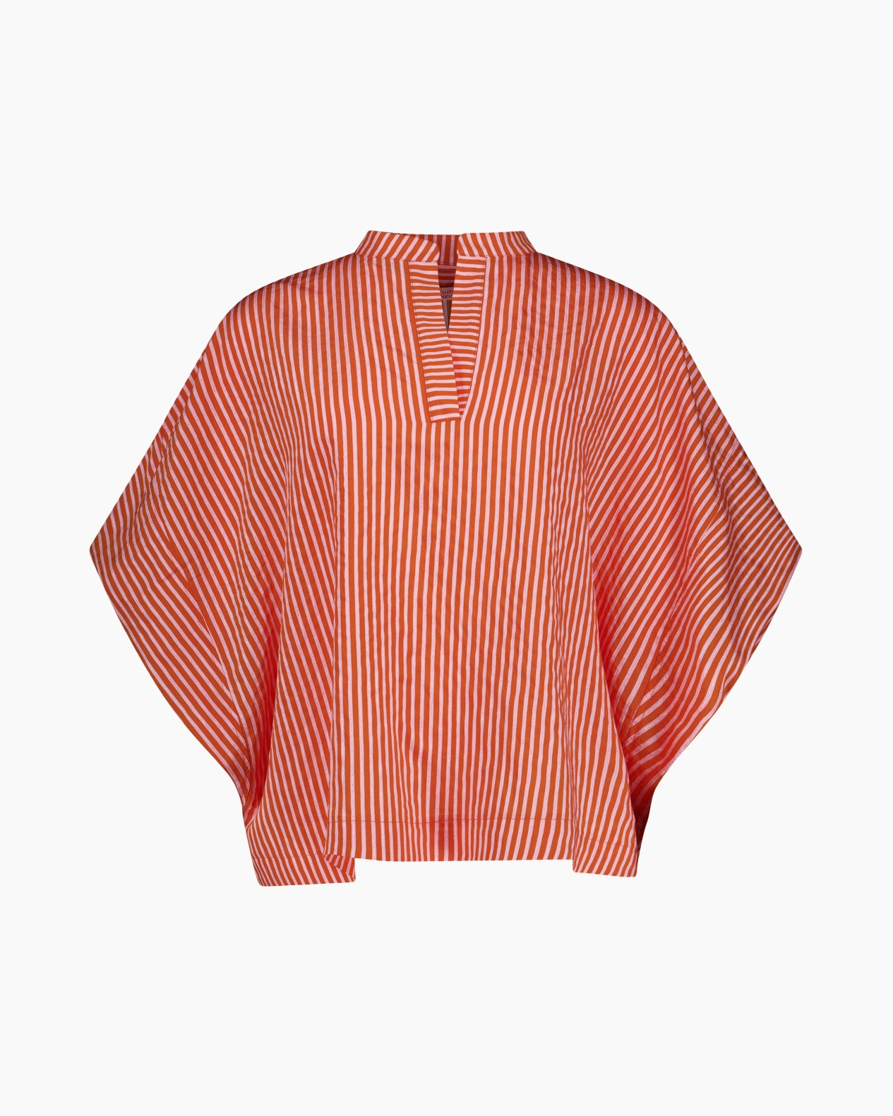 blouse, gestreept, oranje, losvallend, flowy