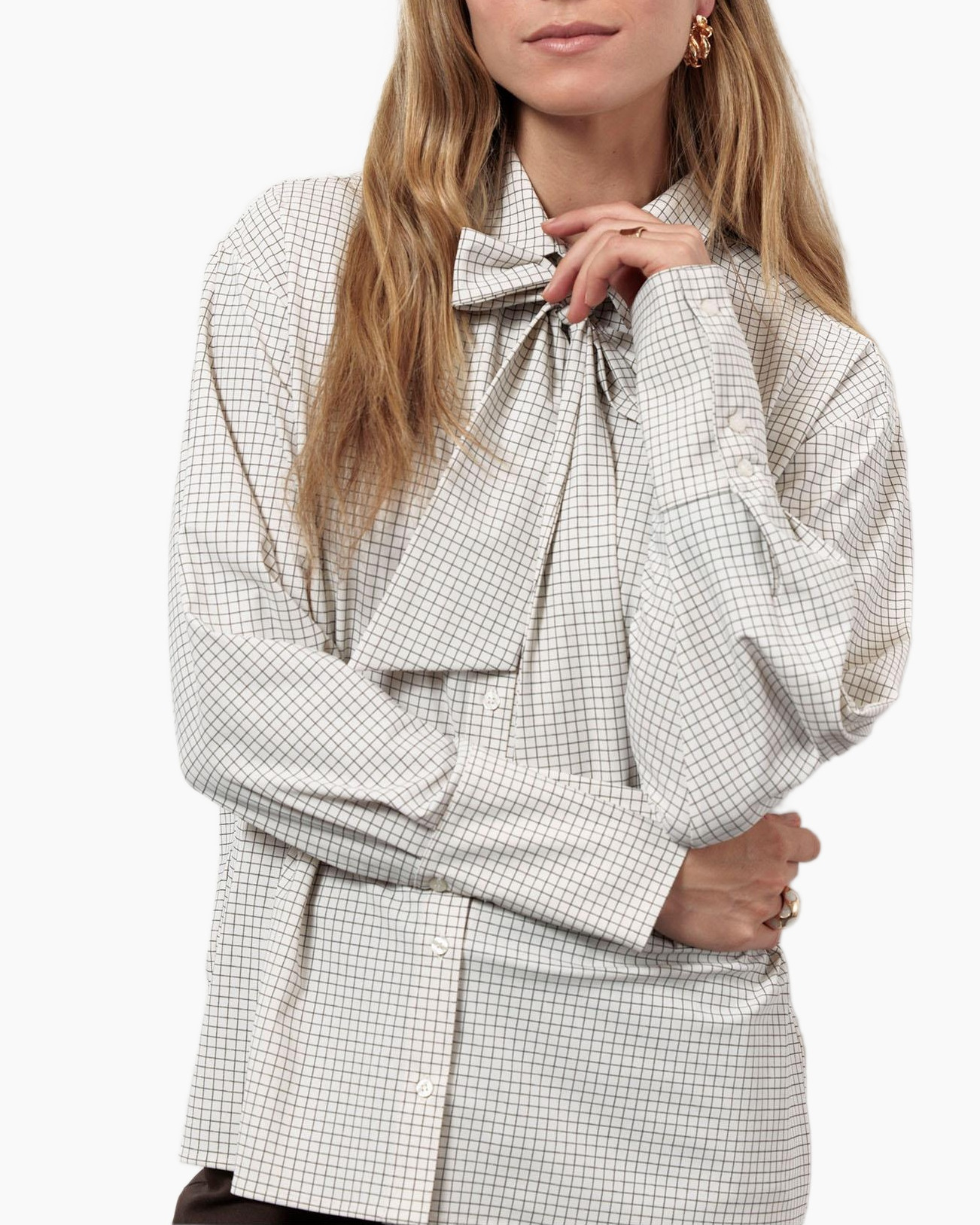 Blouse Hollis Dot Check Ecru