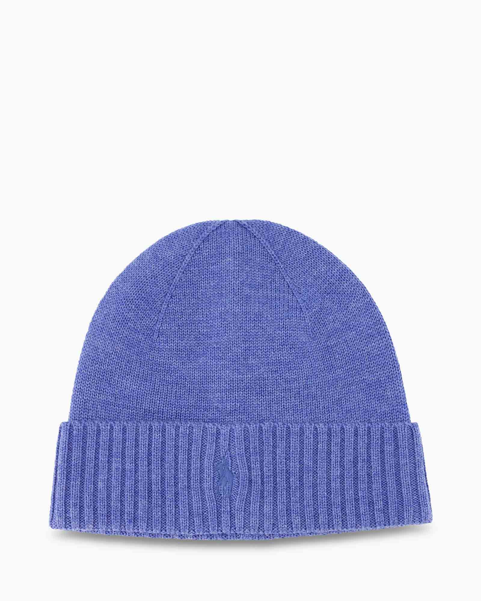 gebreide muts, beanie, rib belijning, blauw, casual accessoire