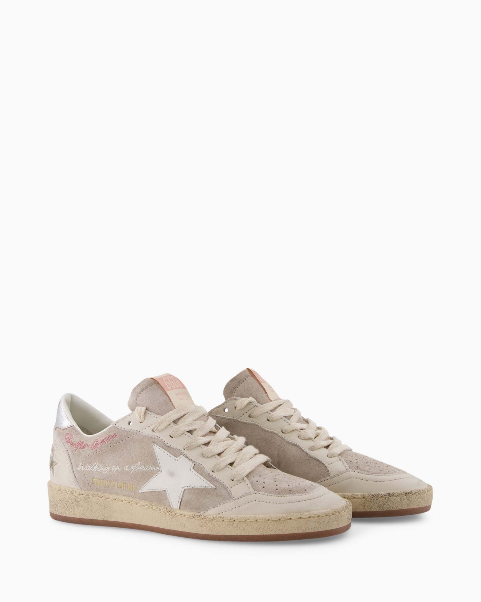 Sneaker Ballstar Suede Upper Leather Star Beige
