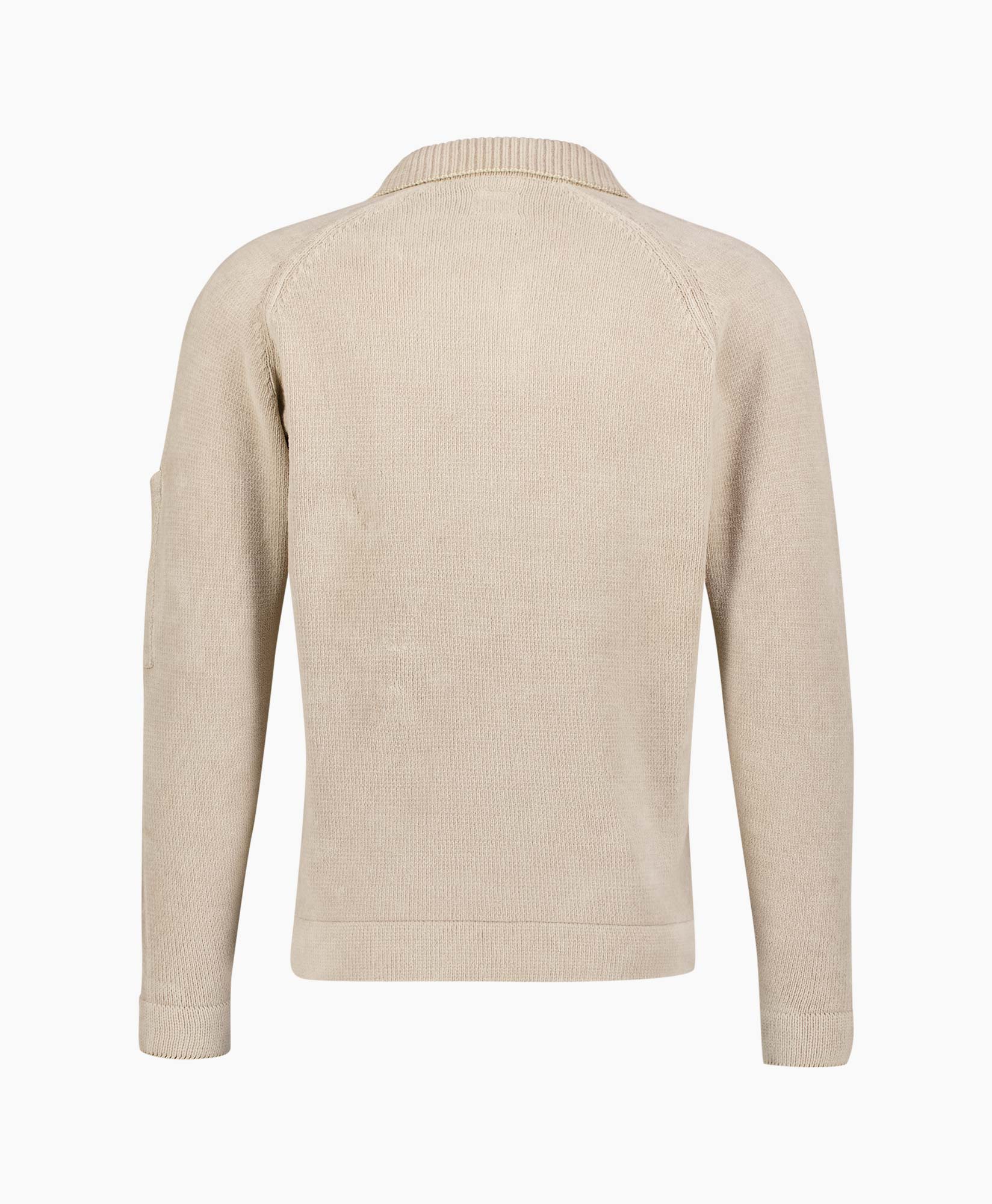Pullover Chenille Cotton Polo Beige