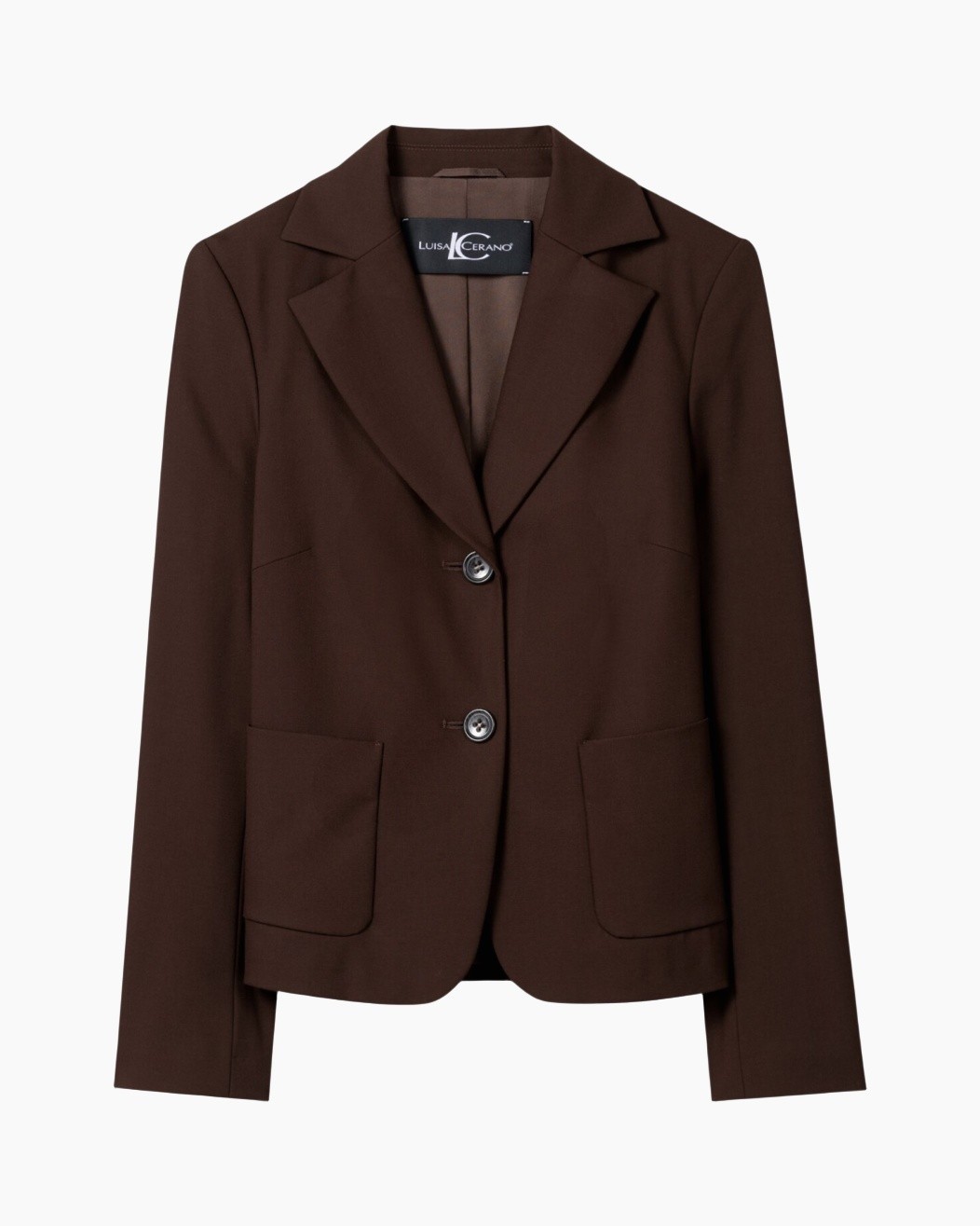 blazer, bruin, twee-knopen, zakken, dames blazer