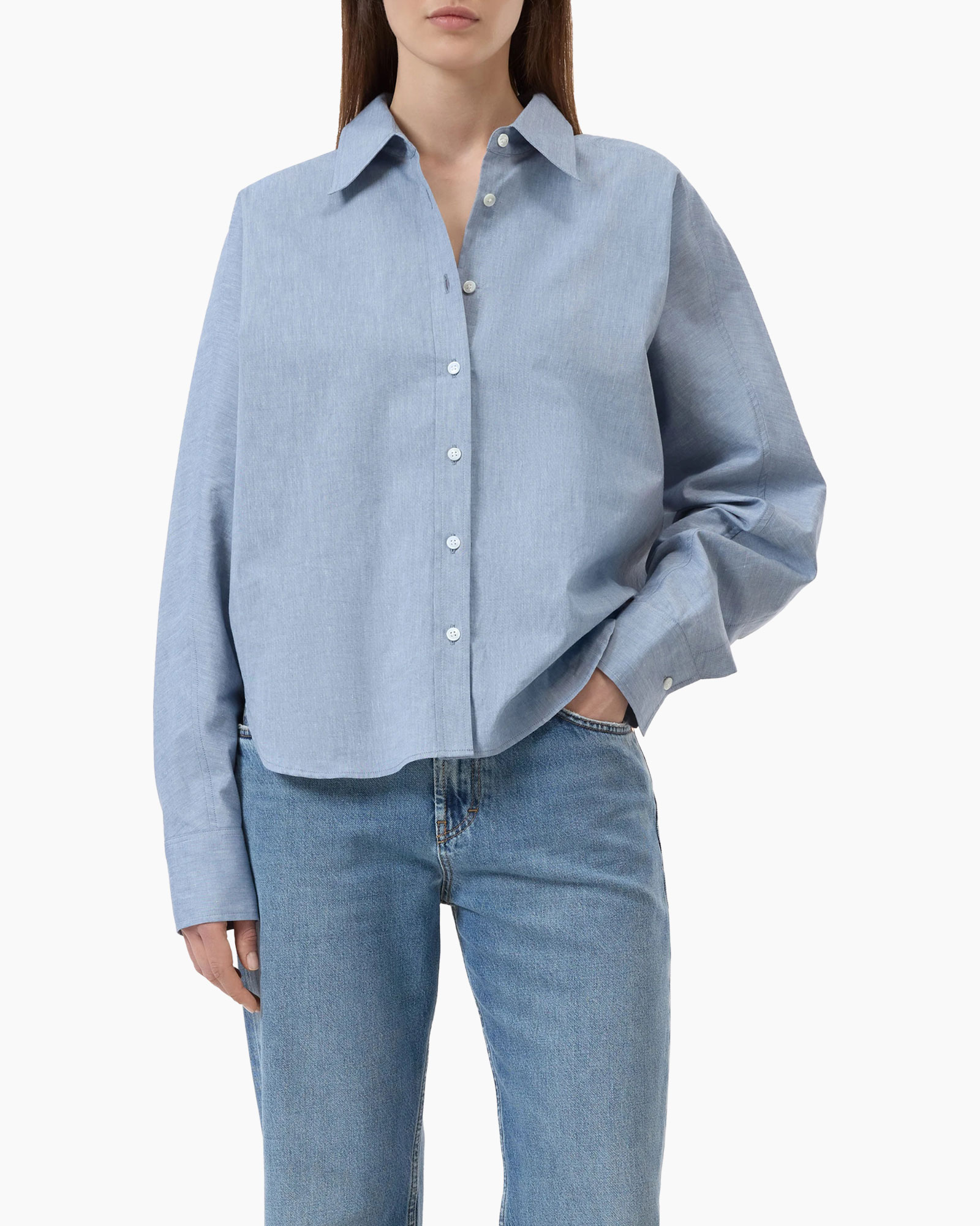 Blouse Pleated Blauw