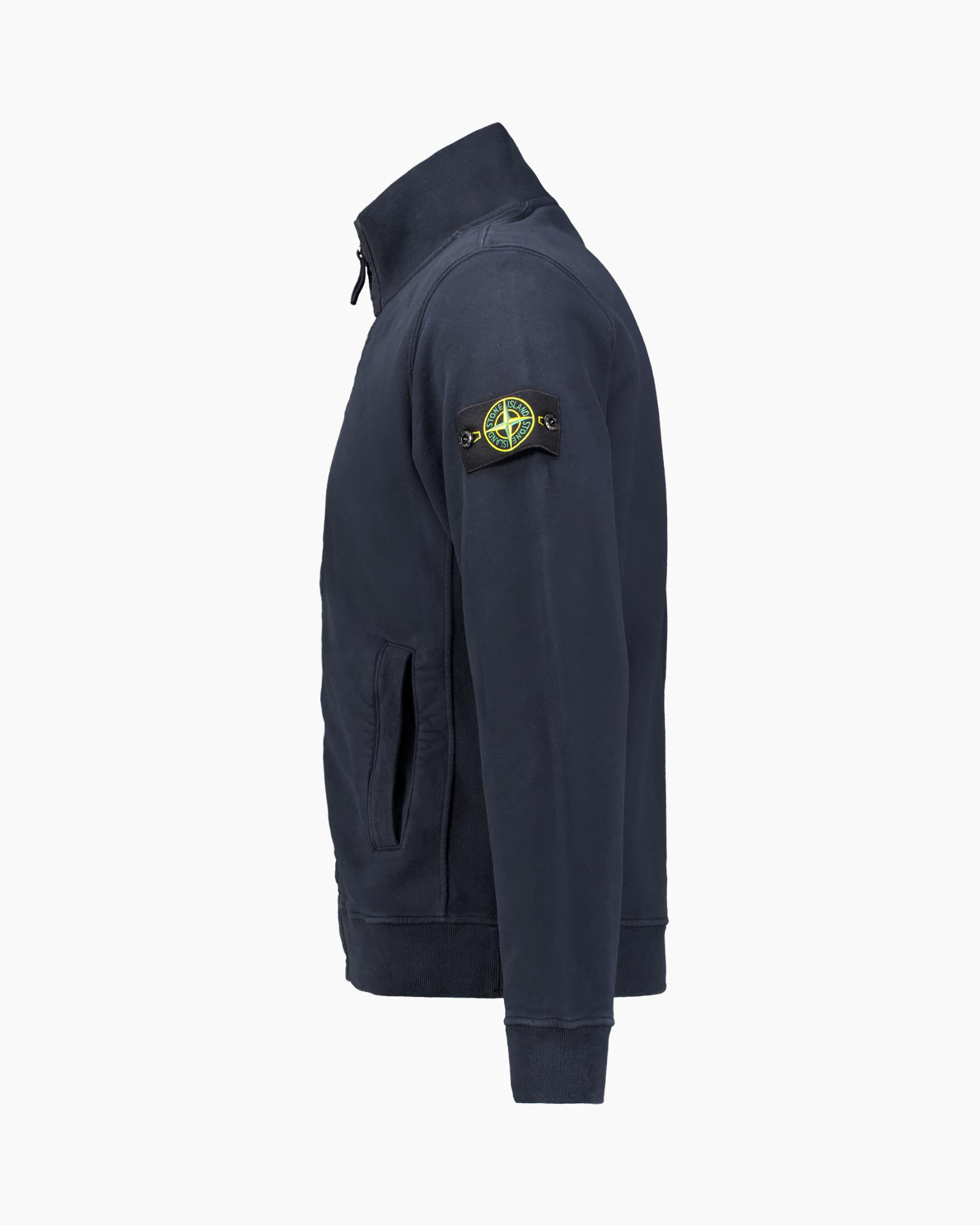 jas, hoodie, donkerblauw, patch, zak