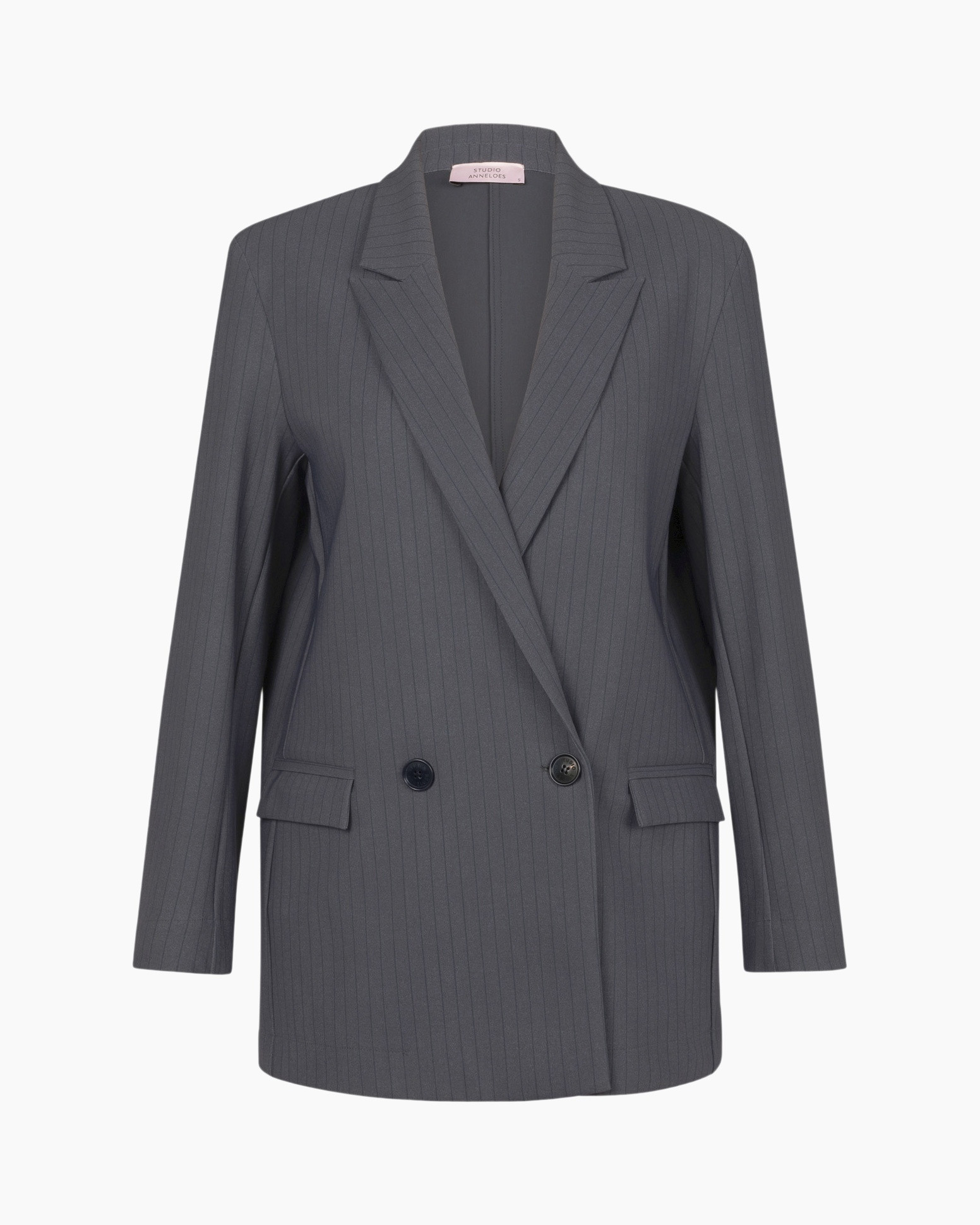 Blazer Dokus Bnd Pinstripe Donker Grijs