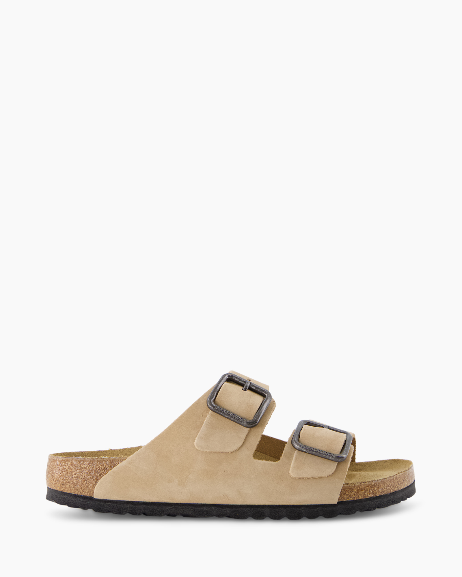 sandalen, tweede gesp, open teen, slip-on, korkzool