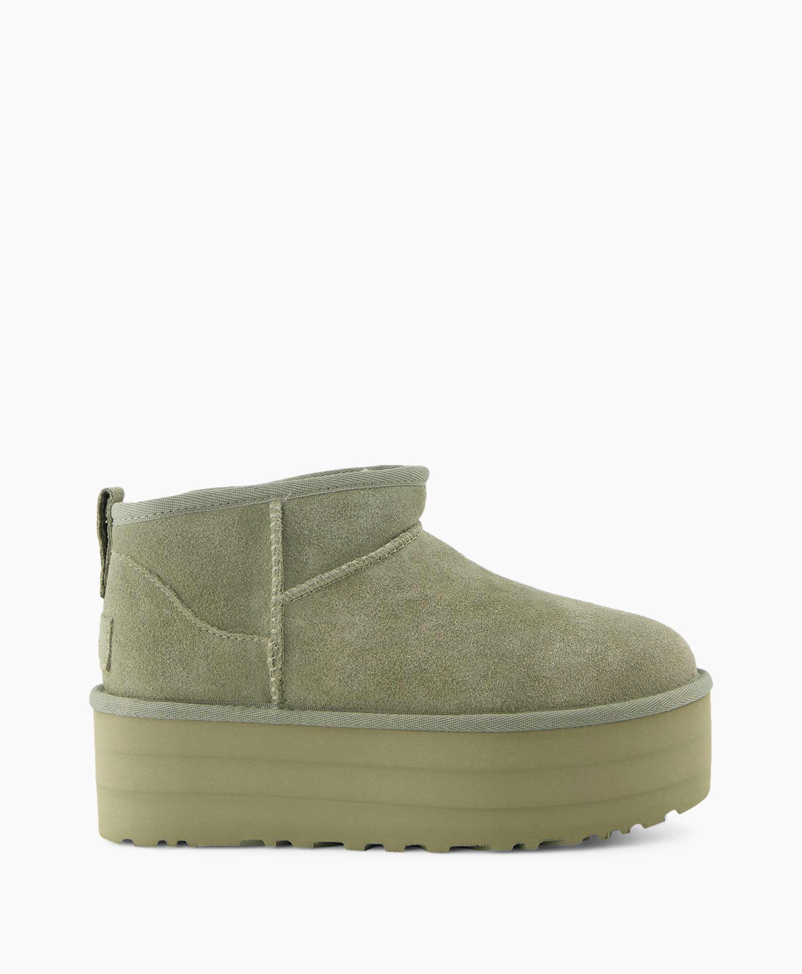 Enkellaars W Classic Ultra Mini Platform Groen Enkellaars W Classic Ultra Mini Platform Groen