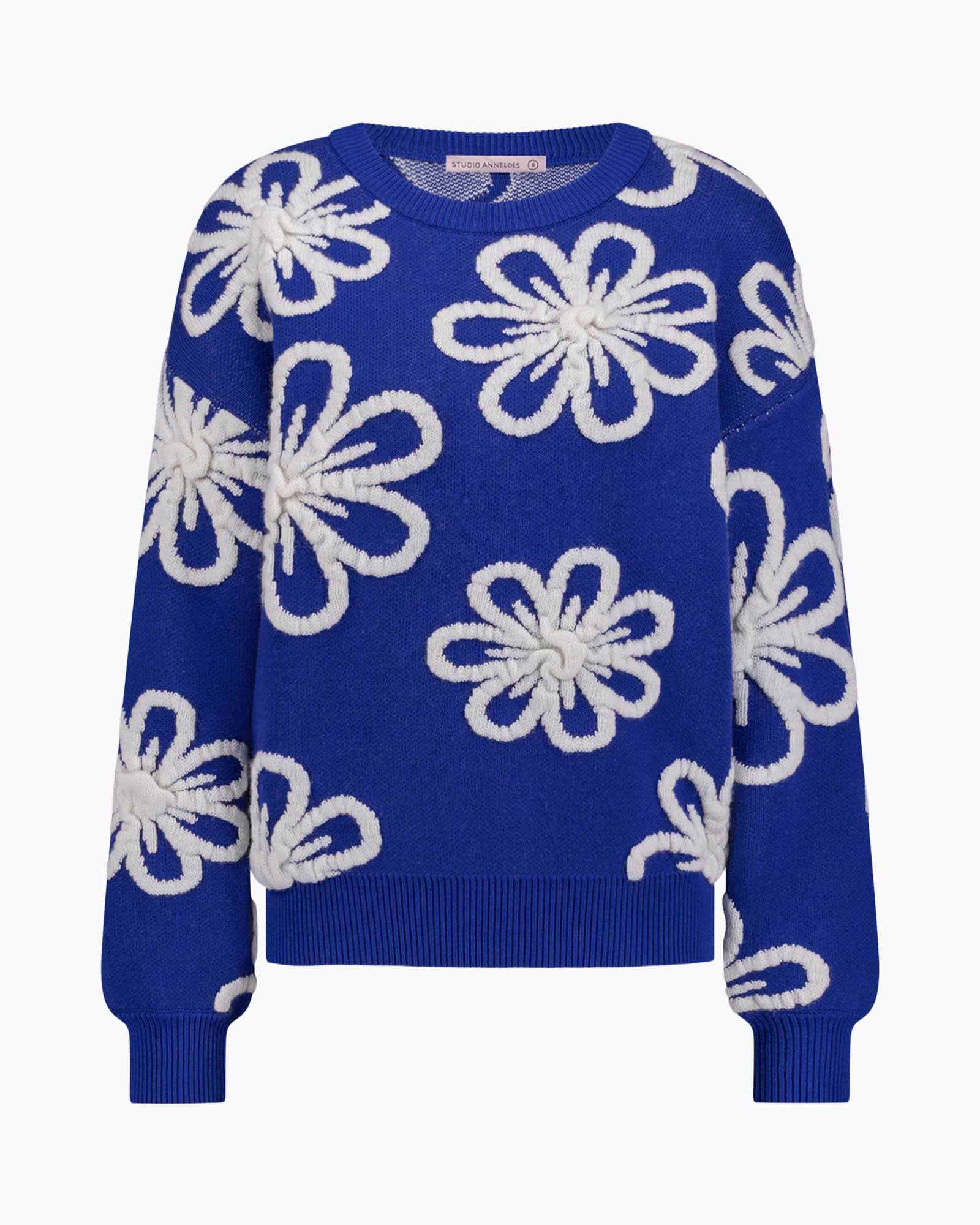 Pullover Cassidey Flower Pullover Licht Blauw Pullover Cassidey Flower Pullover Licht Blauw