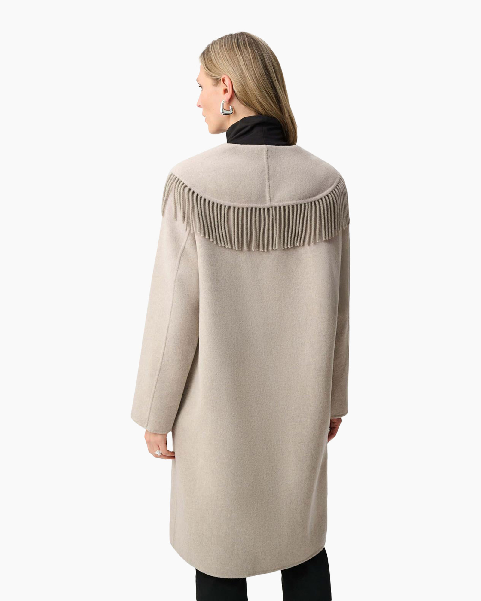 jas, franje, beige, open afbeelding?, zakken