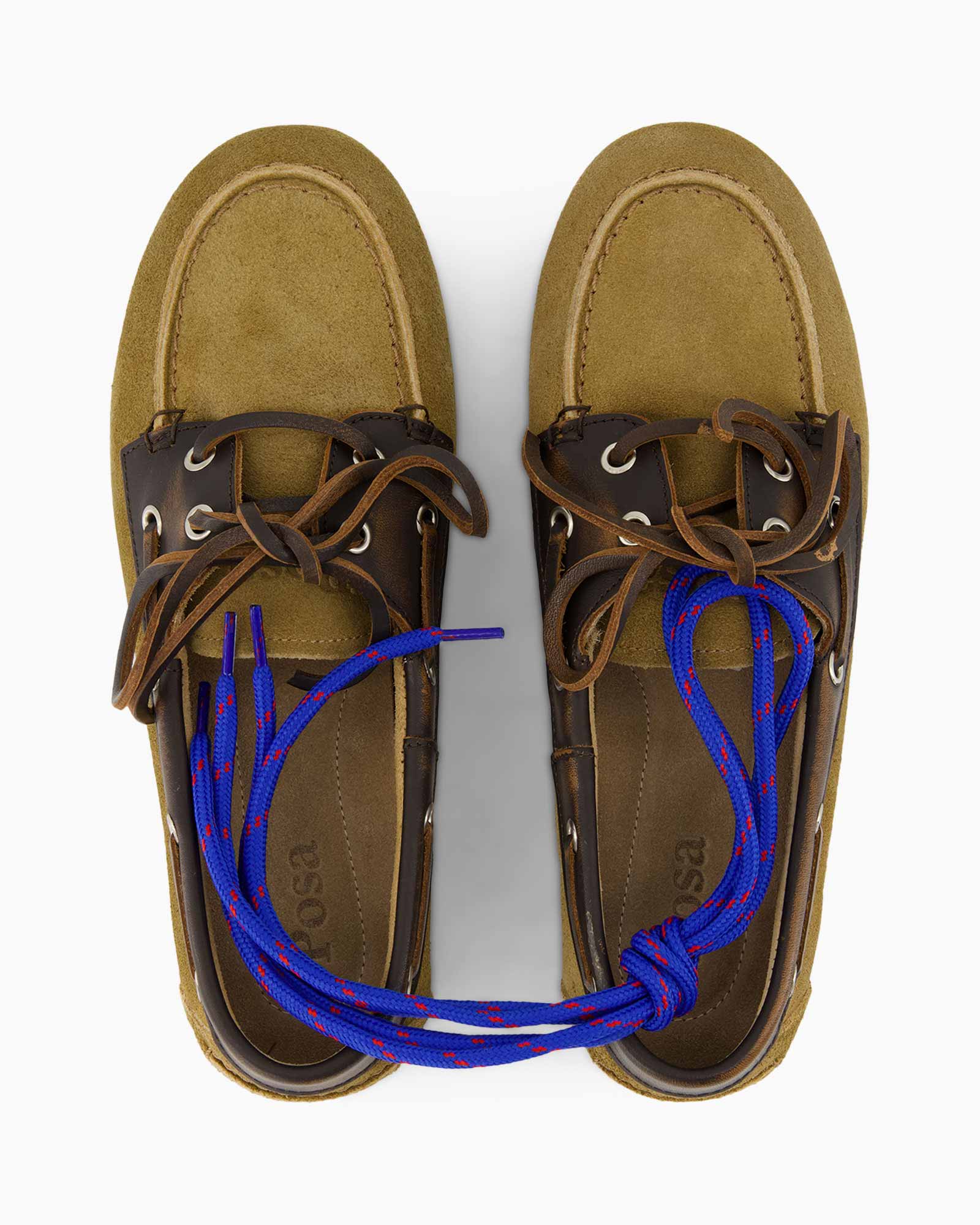 moccassin, leer, bruin, veters, casual schoenen