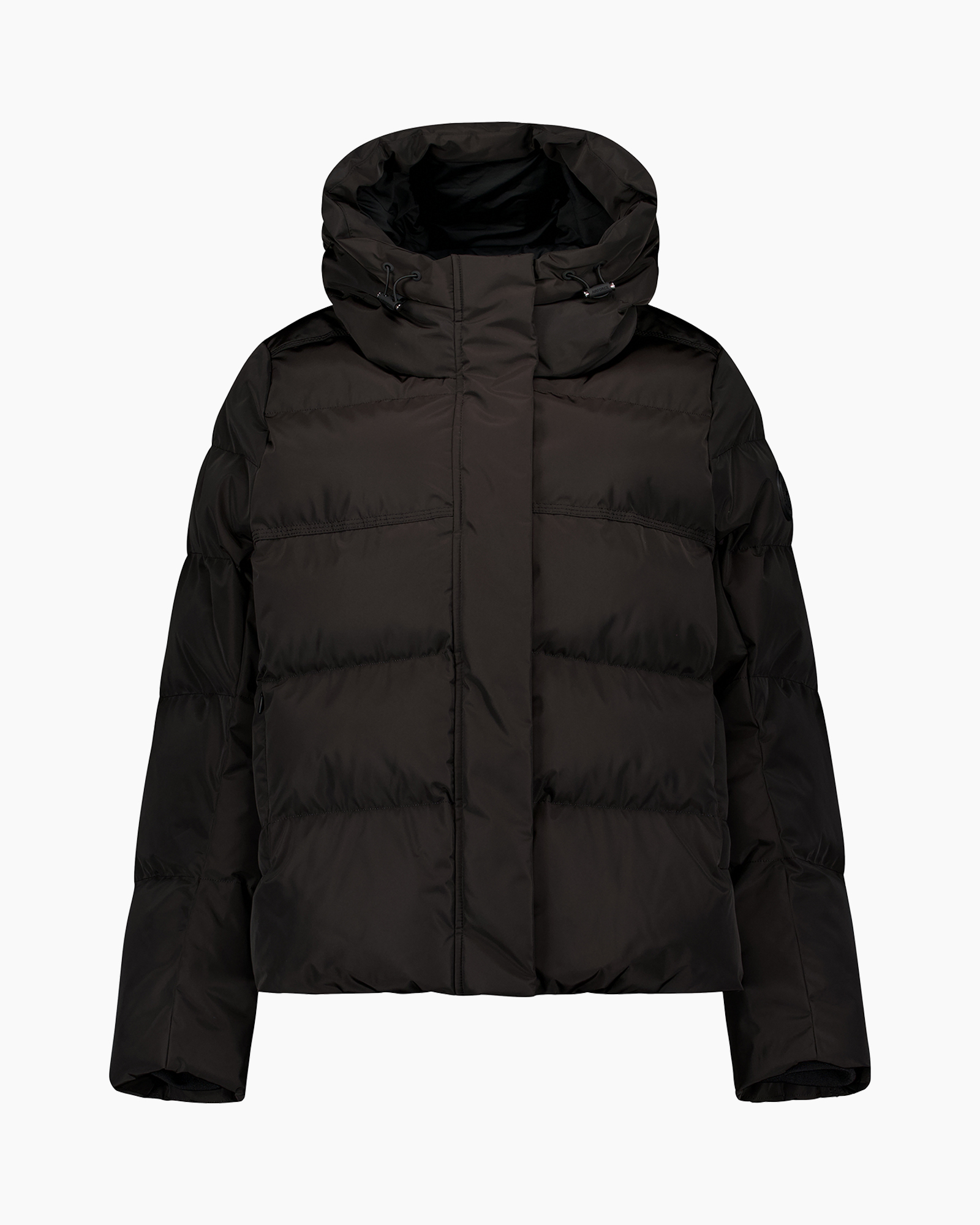 winterjas, donzen jas, met capuchon, zwart, buitenlaag