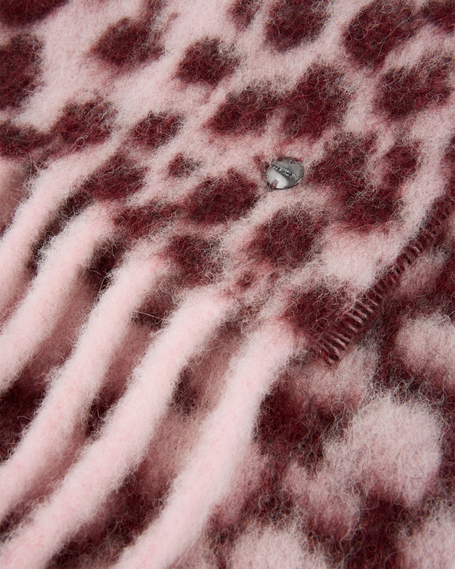 foulard, patroon bloemen, roze, gebreid, zachte textuur