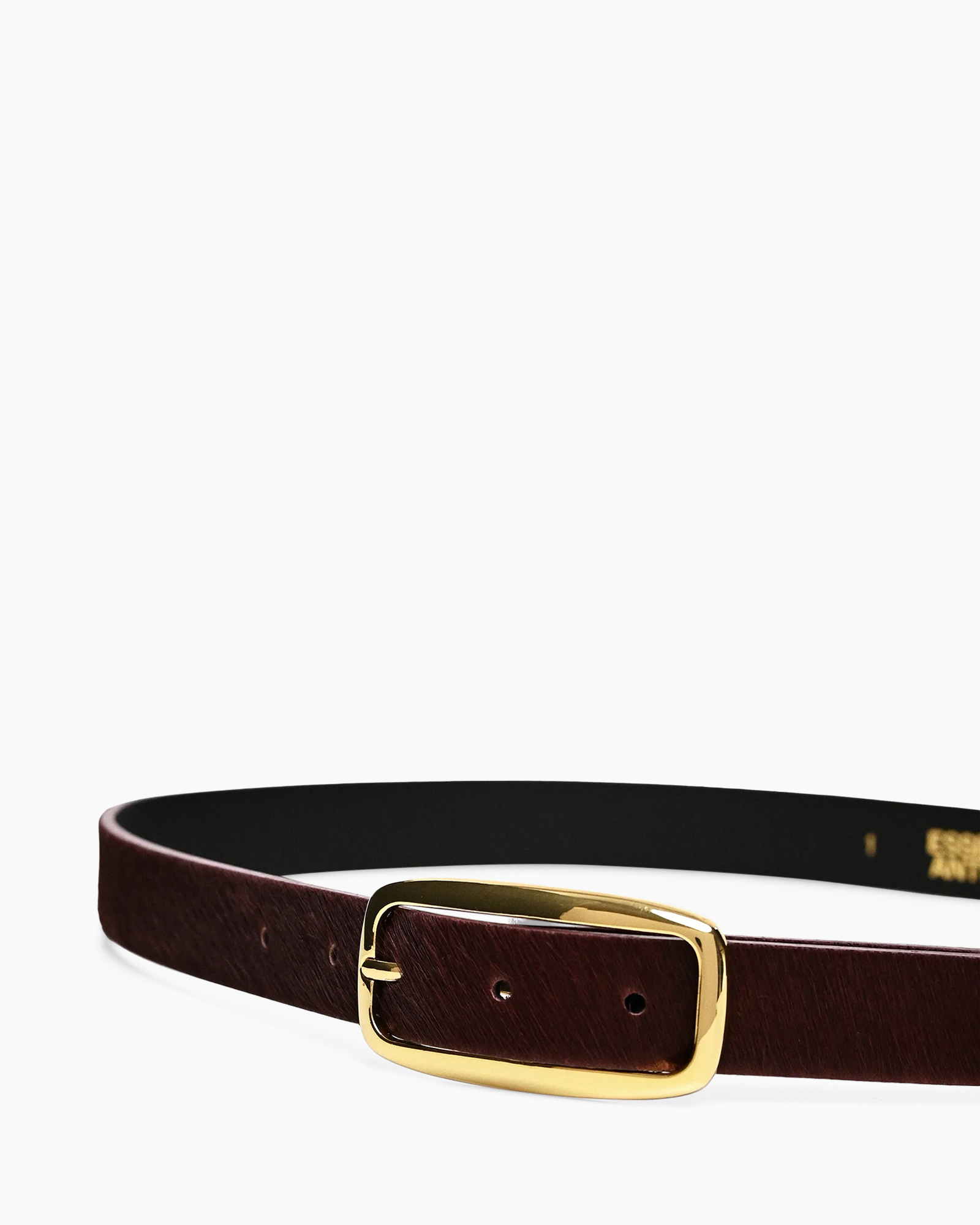 riem, leer, bruin, metaalkrus, dun