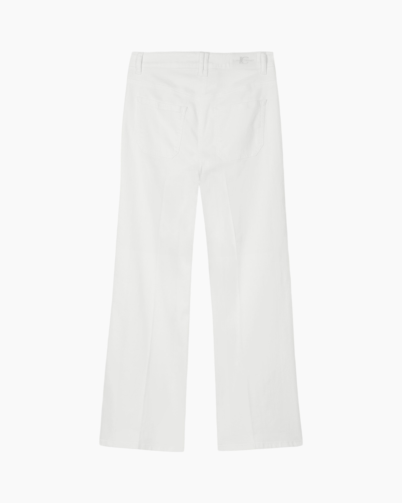 pants, white, back view, cotton, back pockets