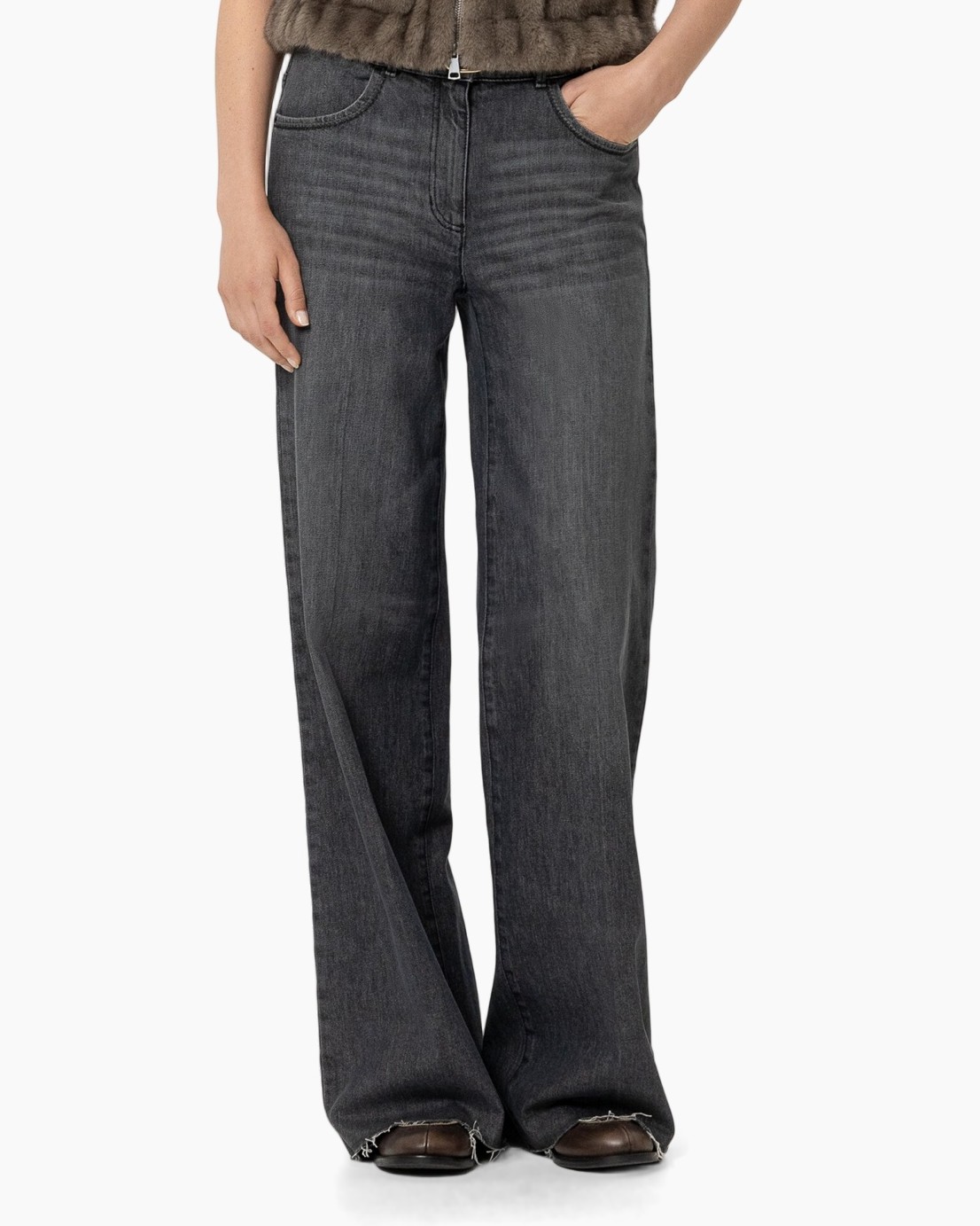 broek, spijkerbroek, wijdere benen, donkerwash, denim