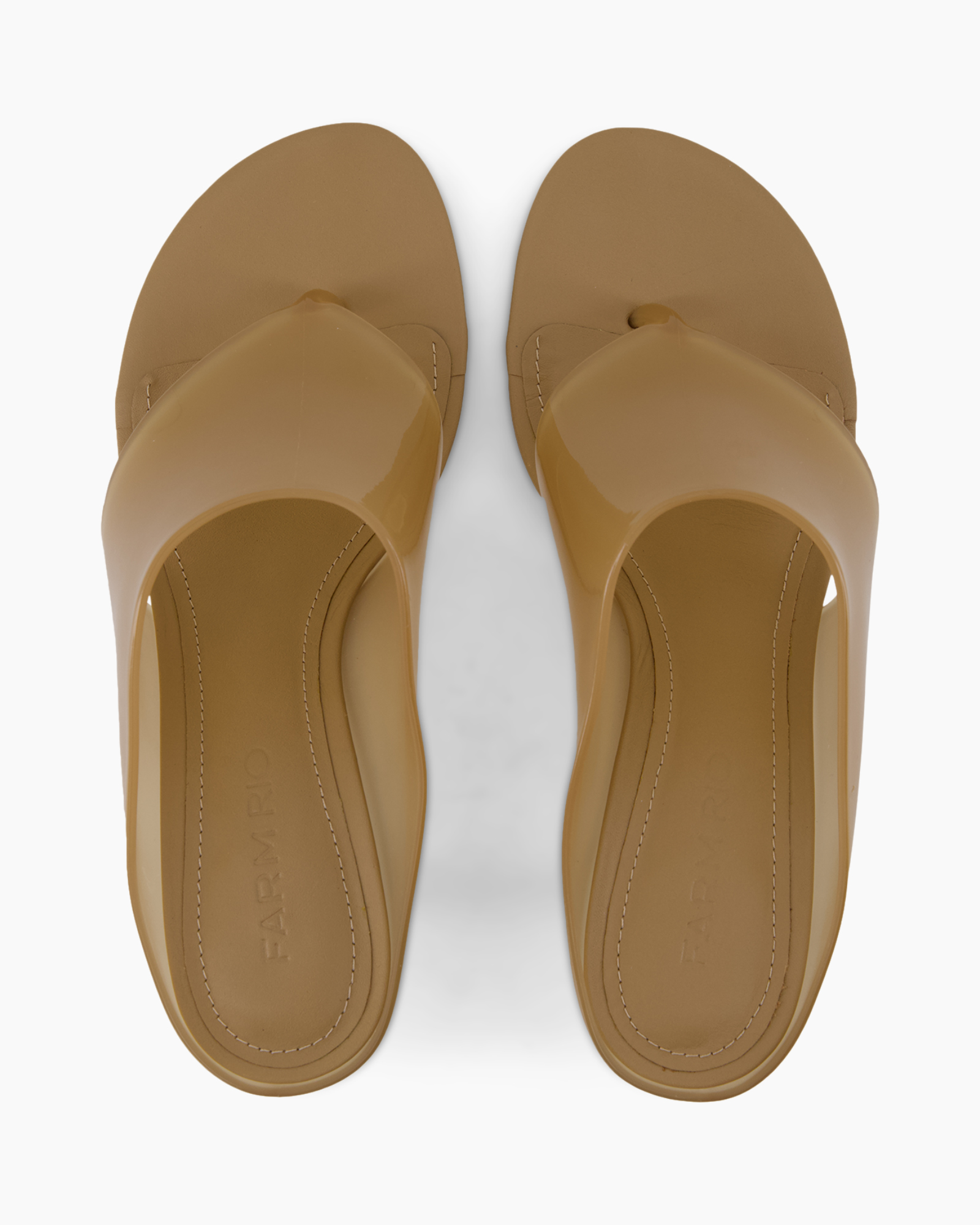 sandals, open-toe, slip-on, tan, flat-sole