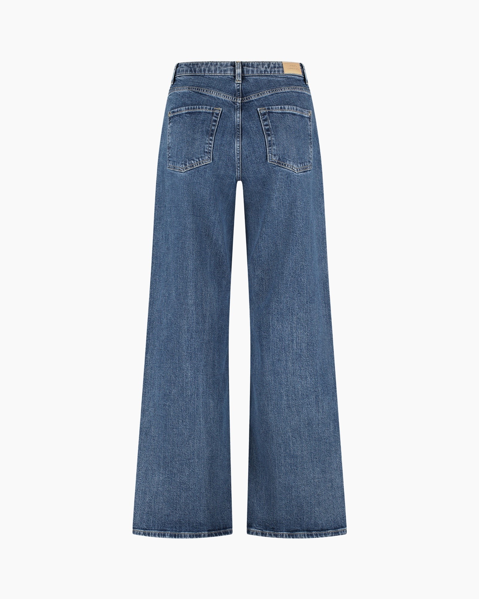 spijkerbroek, wijdere pijp, denim, blauw, broek