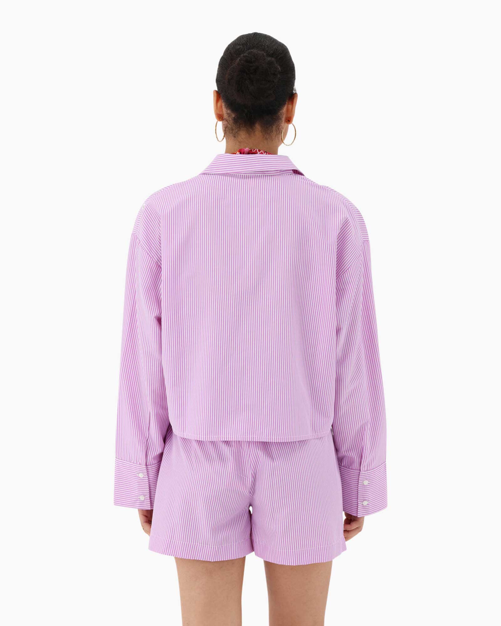Blouse Oversized Pinstripe Blouse With Mir Roze