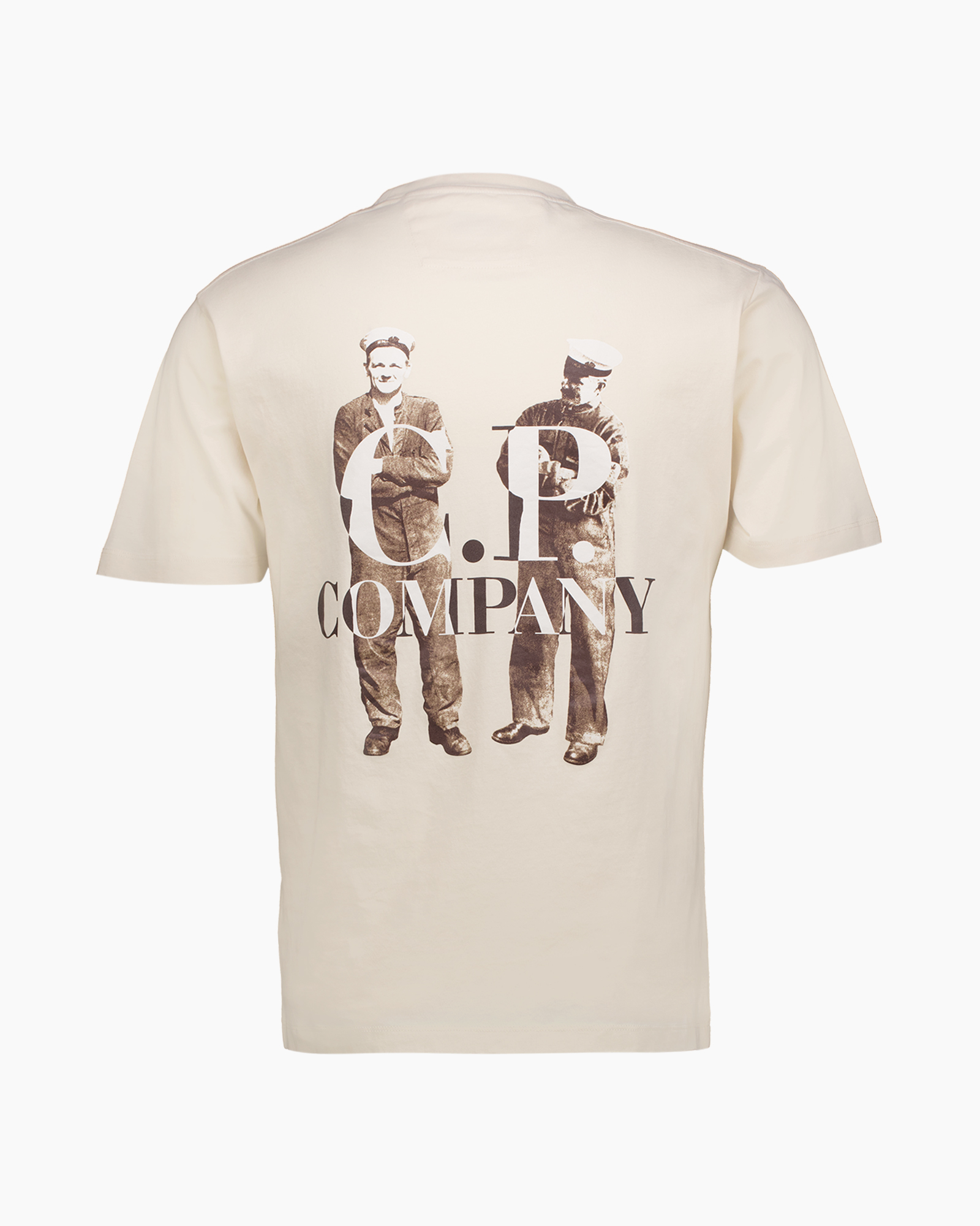 T-shirt Korte Mouw Middle Logo Tee 30/1 Beige