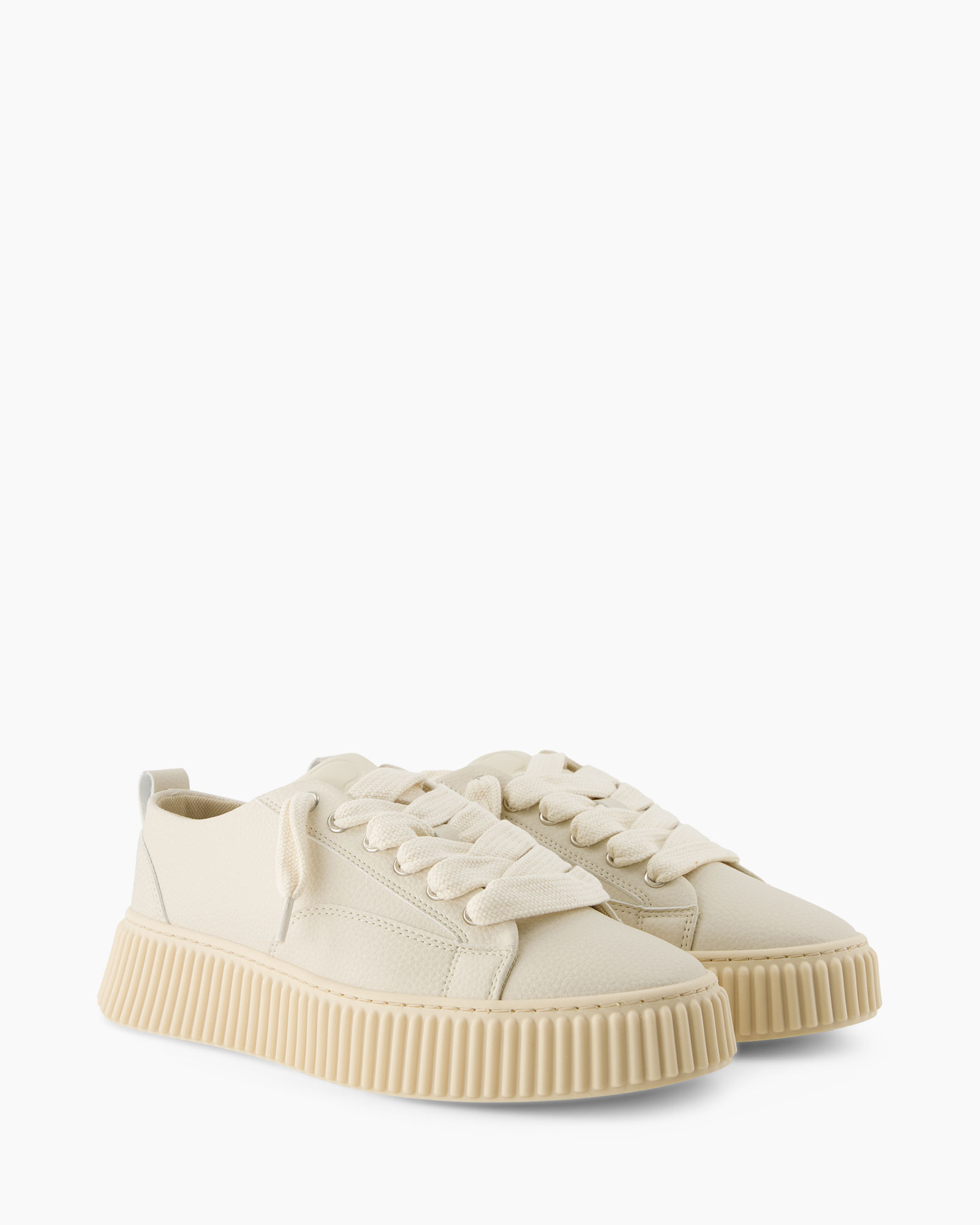 neakers, beige, canvas, platform, veterschoen