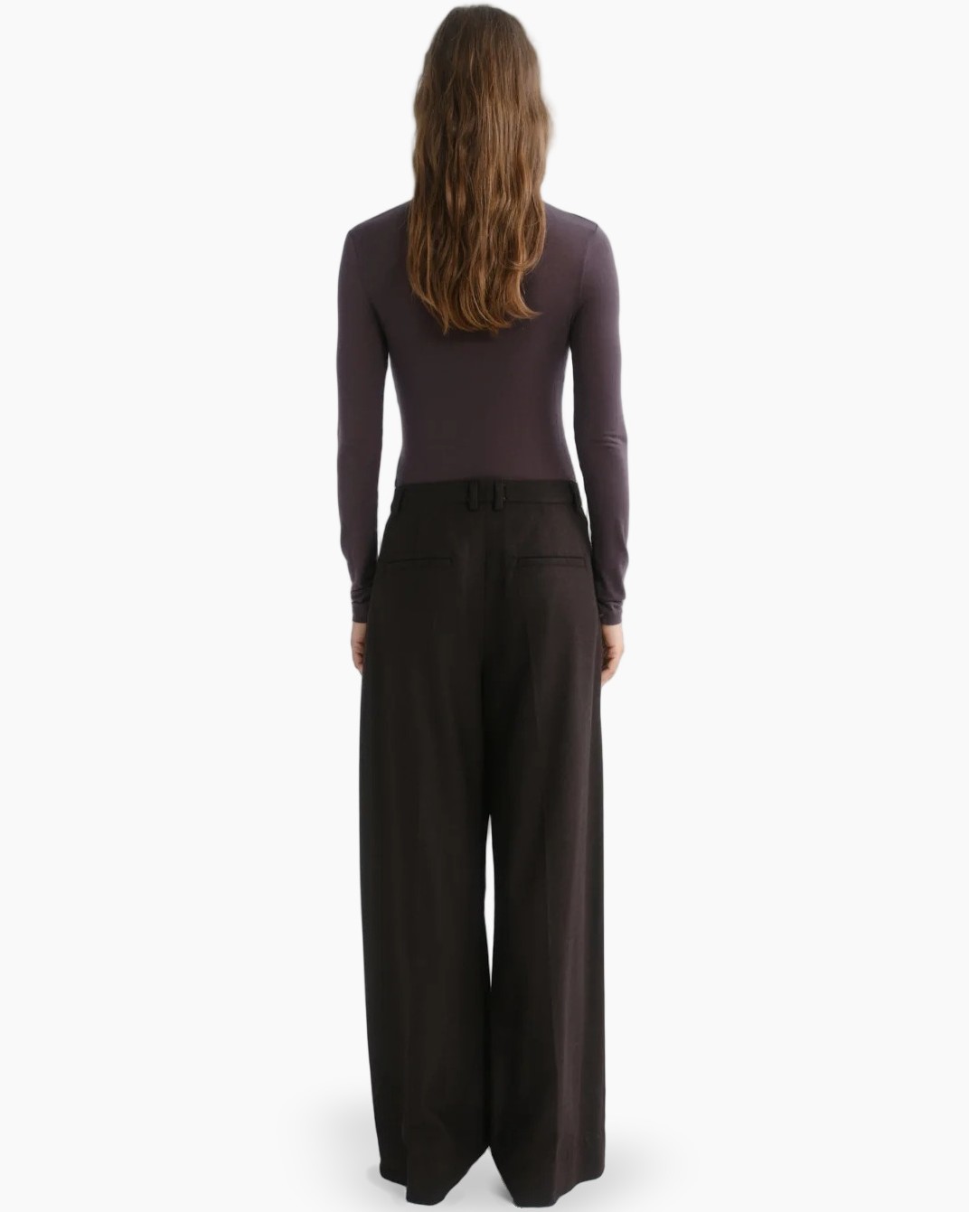 turtleneck, lange mouw, paars, breipunt top, top