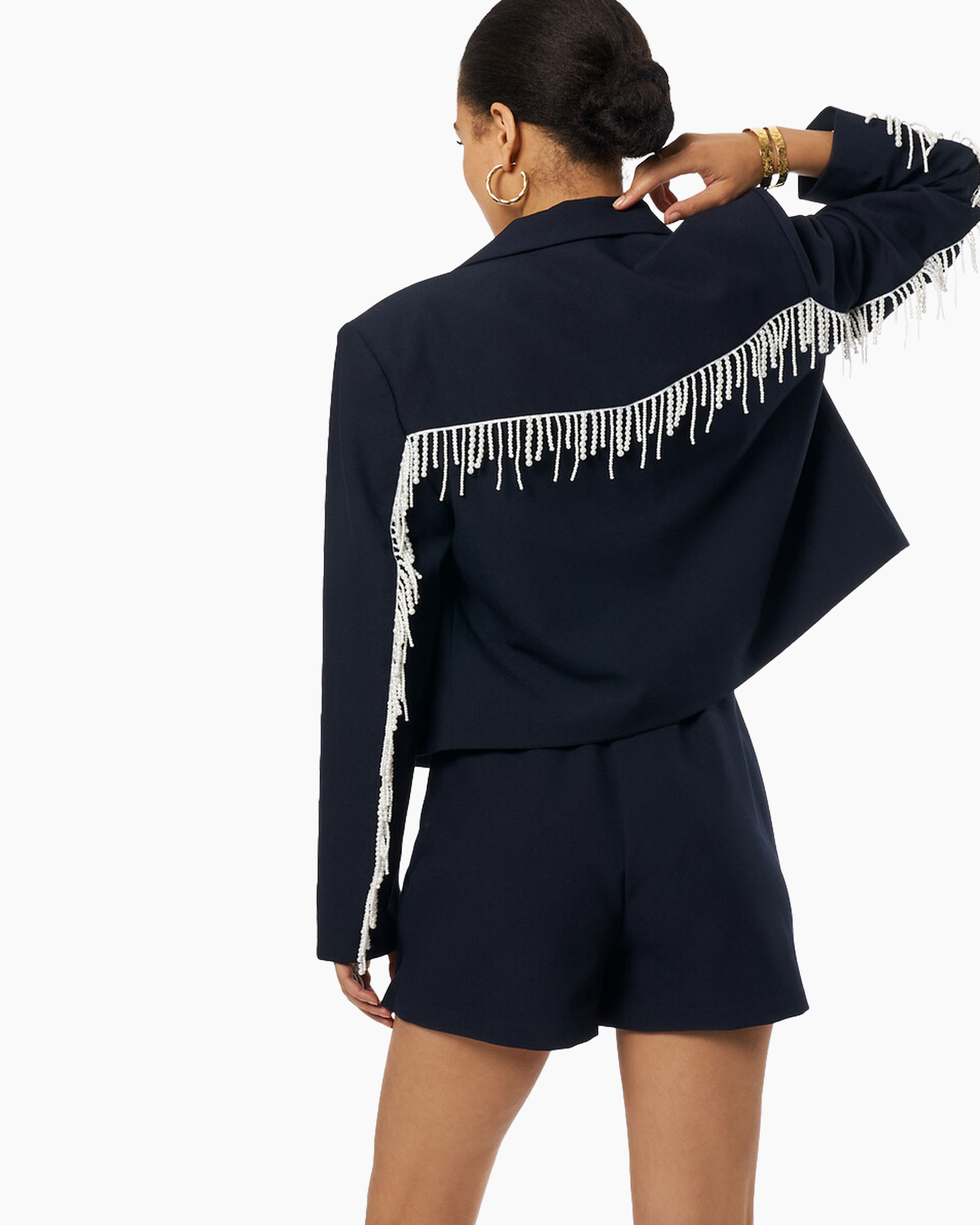 Short Skort With Overlap Blauw