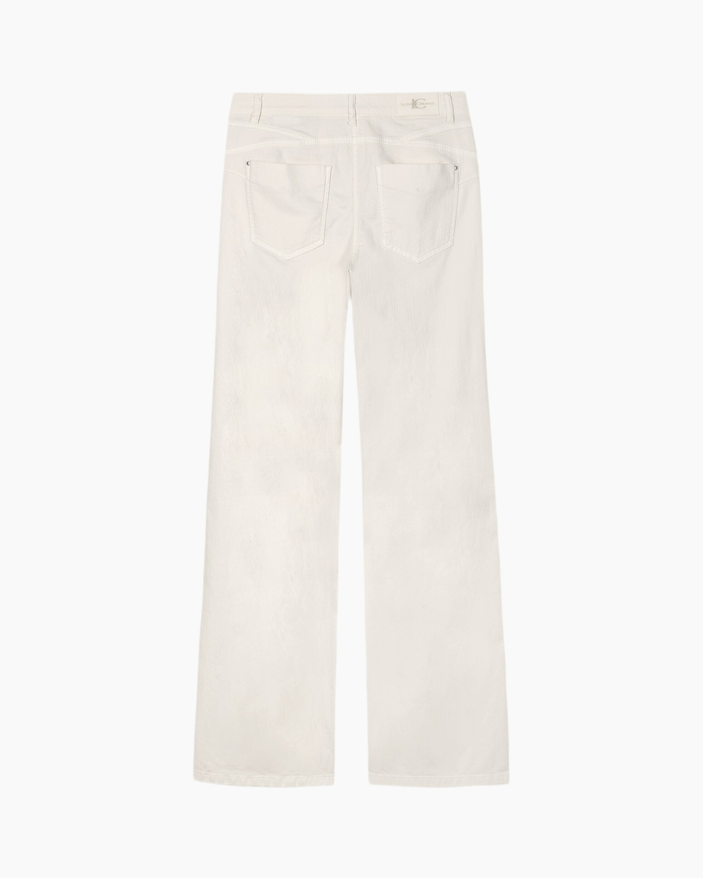 broek, spijkerbroek, wit, achterkant, zakken