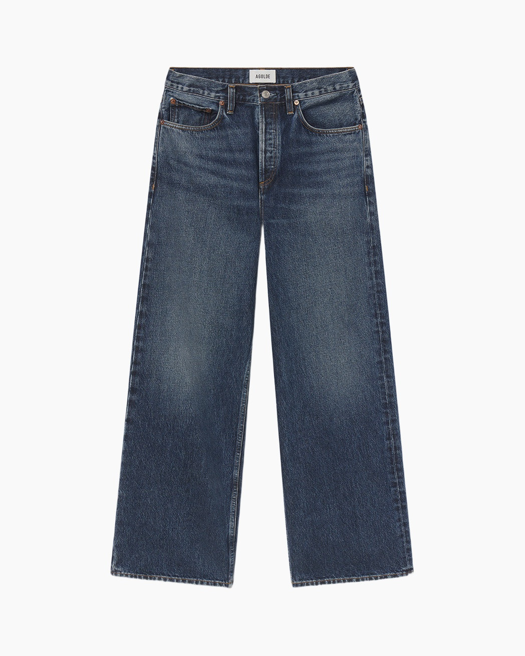 jeans, denim, wide-leg, blue, pocketed