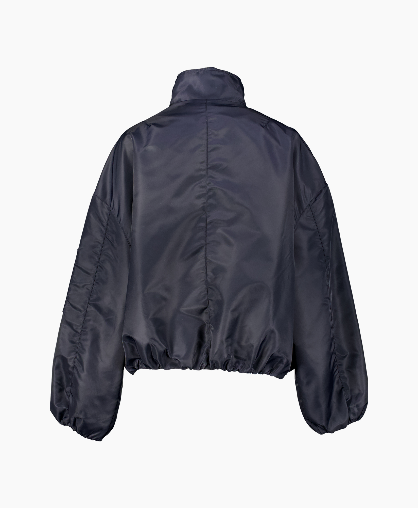jas, puffer, rugback, donkerblauw, lange mouwen