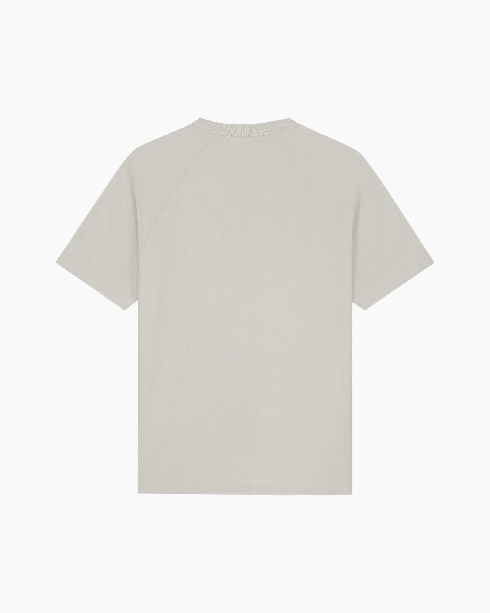 t-shirt, korte mouwen, rond halsdecolleté, lichtgrijs, effen