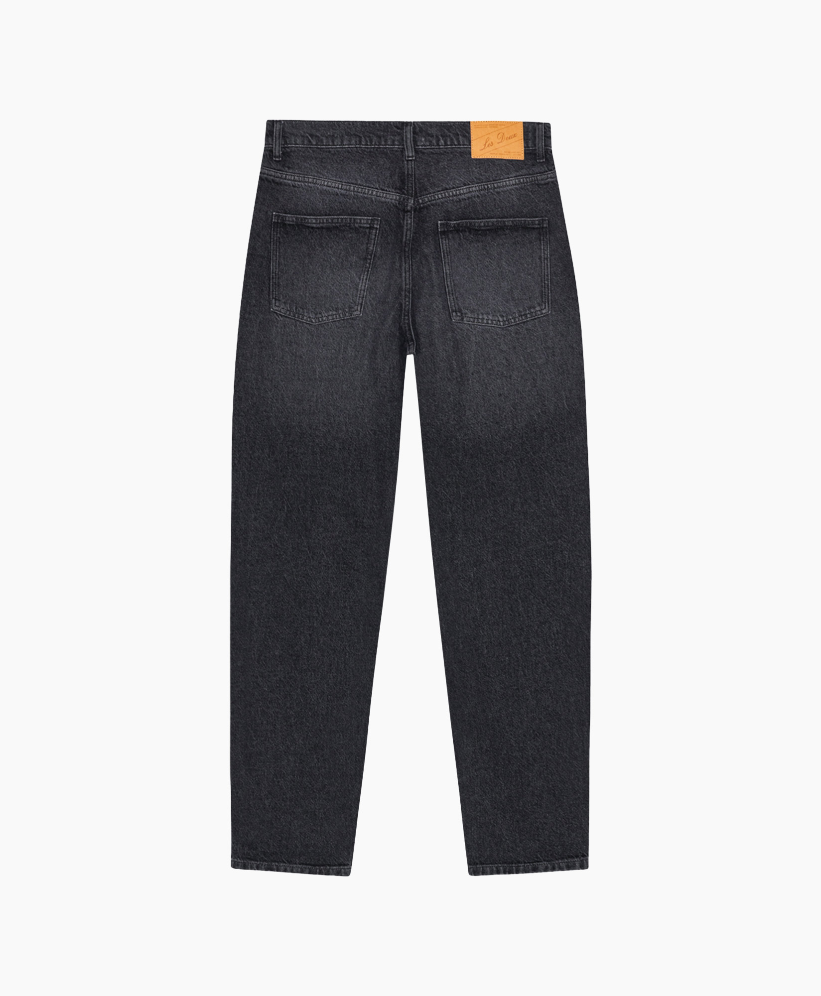 broek, denim, recht model, zwart, versleten, rug jeans, denim, donkerwash, rechte pasvorm, vijfzakken