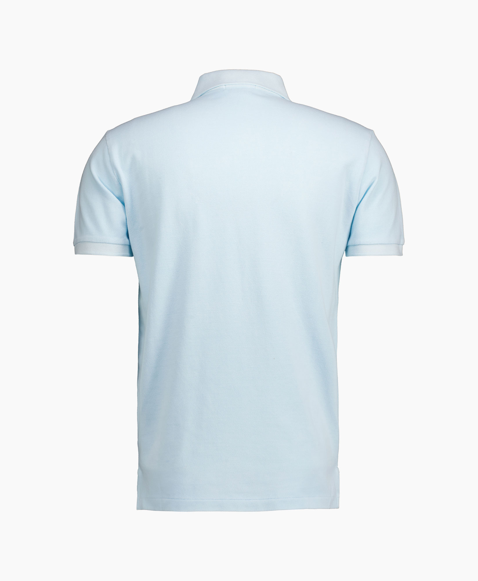 Polo Mesh Washed Licht Blauw
